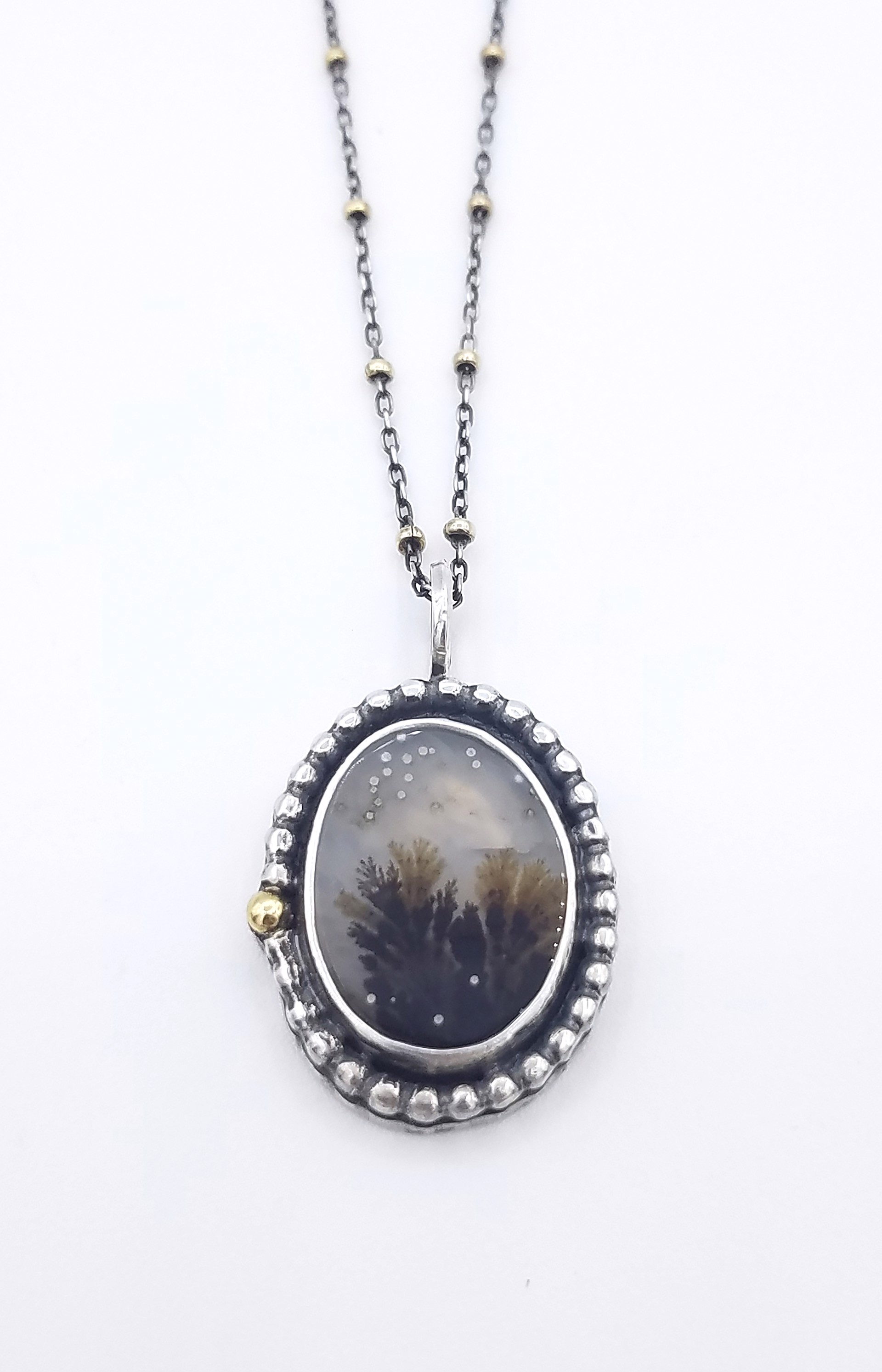 Dendritic Agate Necklace by Anita Shuler