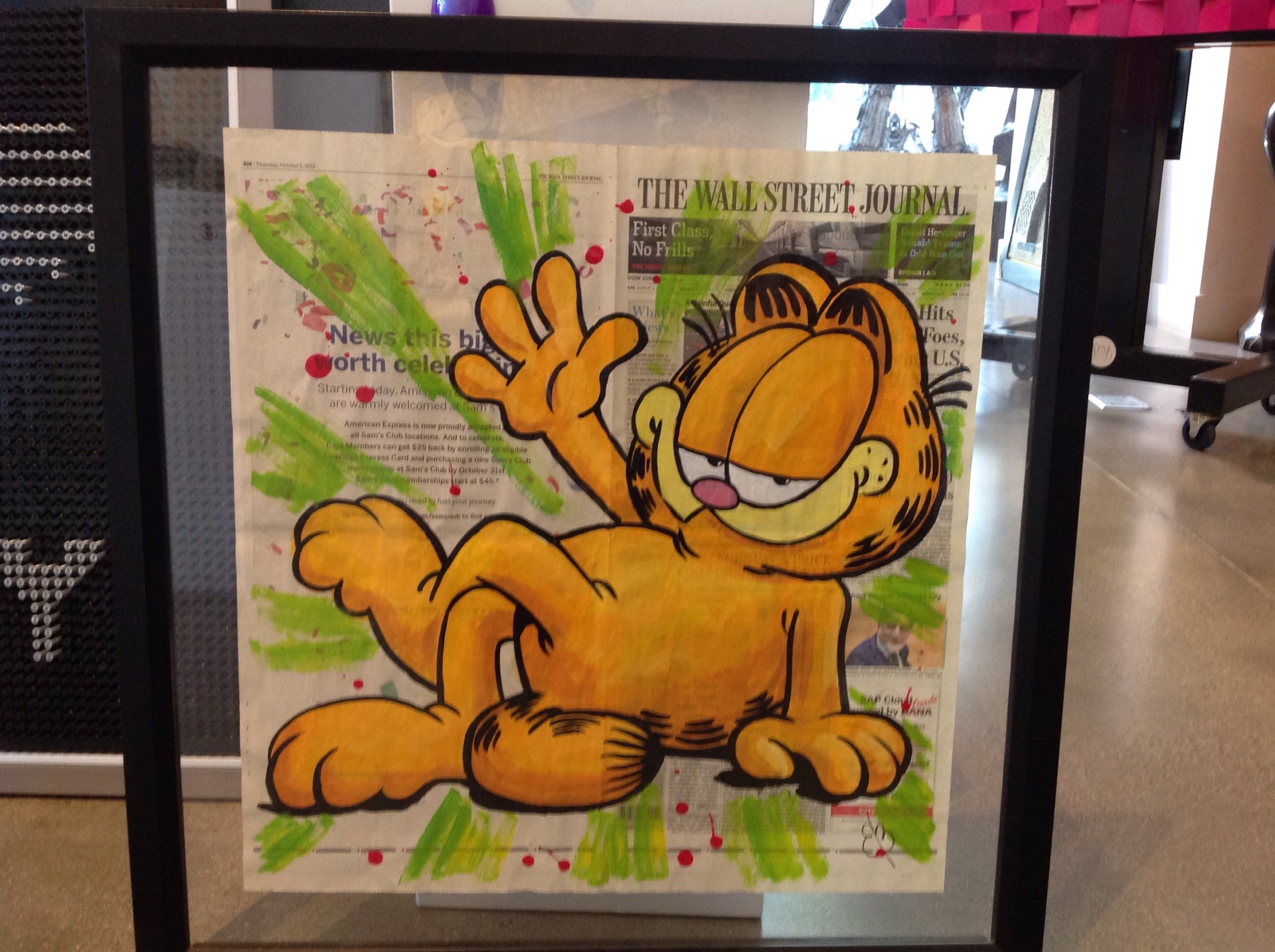 Garfield On Wall Street Journal Series by WSJ Series on Newspaper by Elena Bulatova