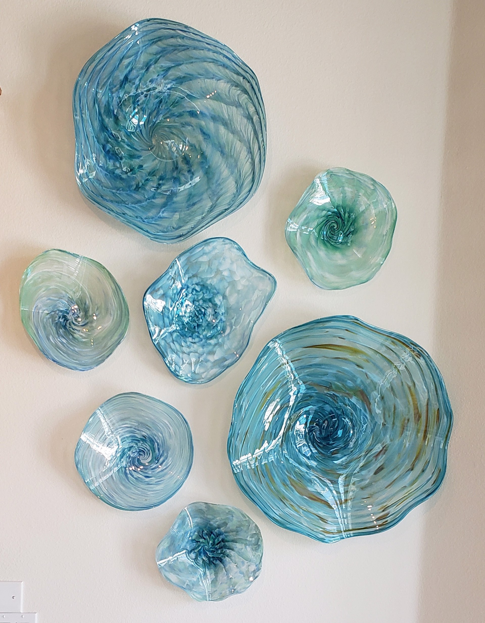 7 Piece Glass Blossom Installation by T. Miller