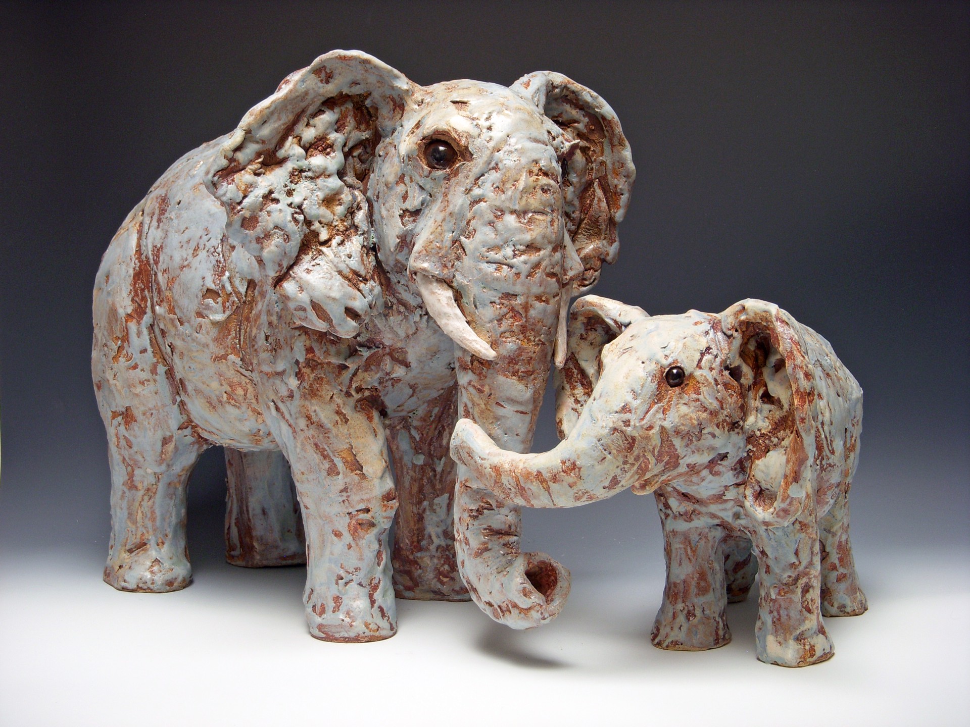Serengeti (mother and baby elephant set) by Kari Rives