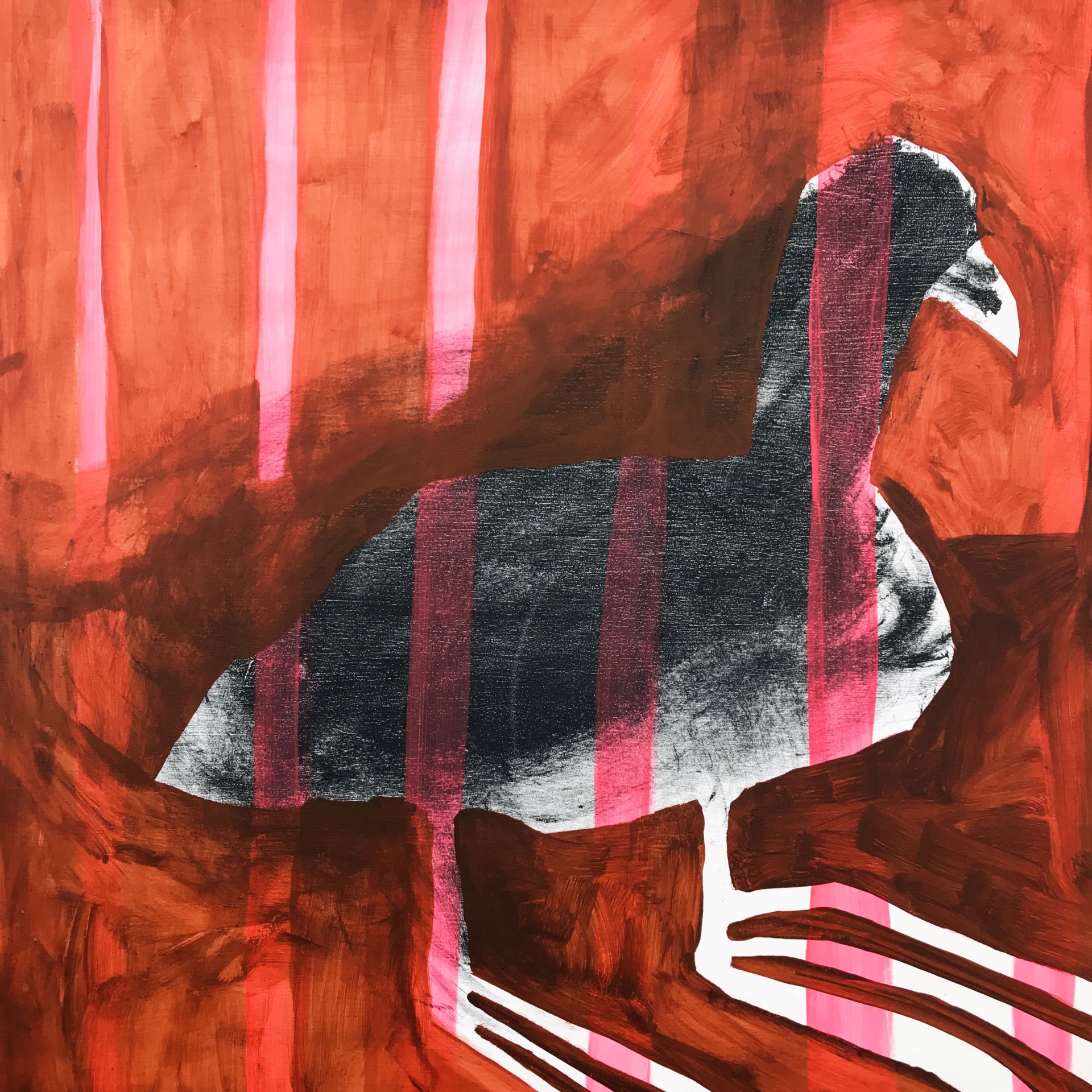 Duck with Pink Stripes by Rachael Van Dyke