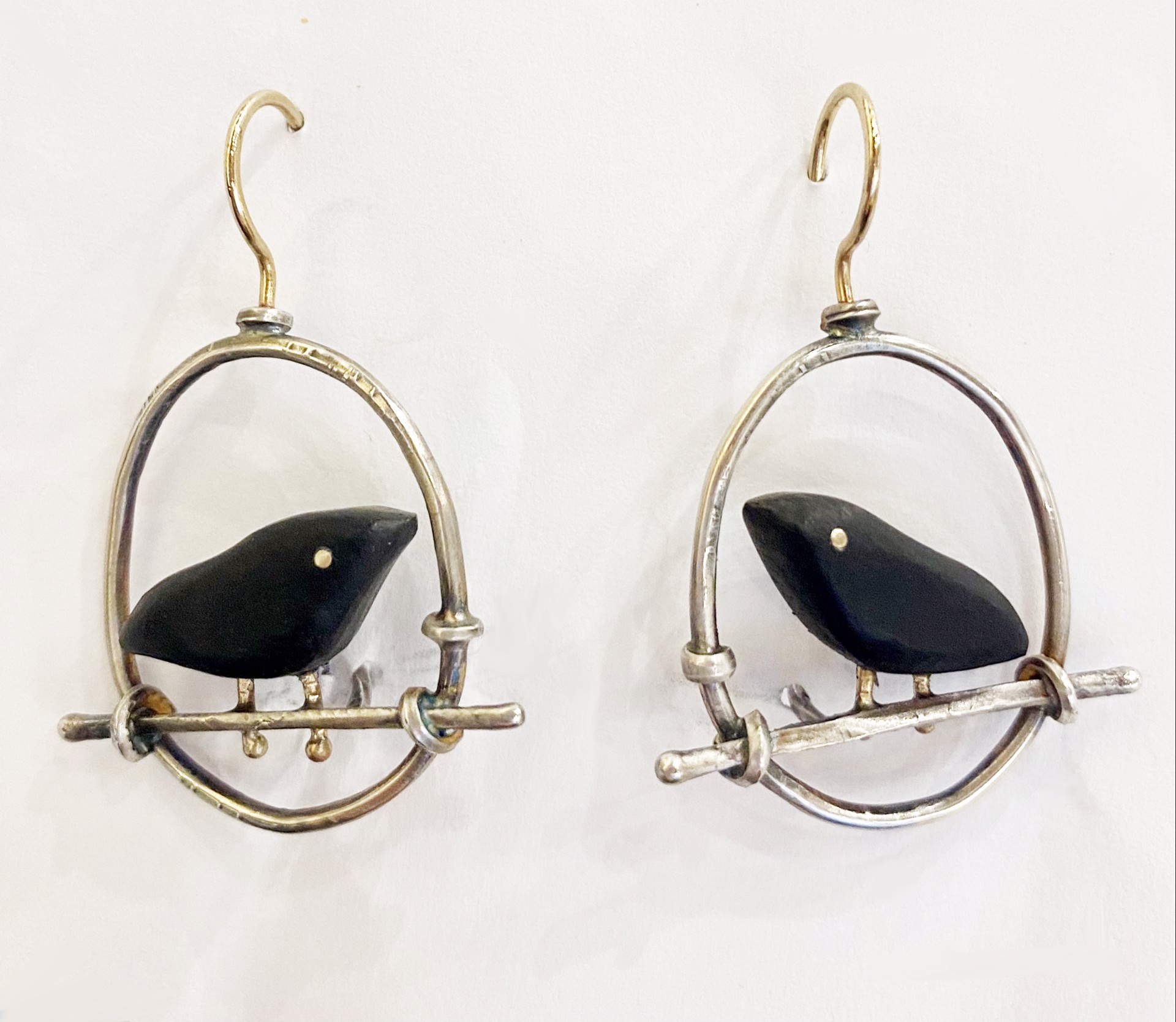 Blackbird Earrings by CAROLYN MORRIS BACH