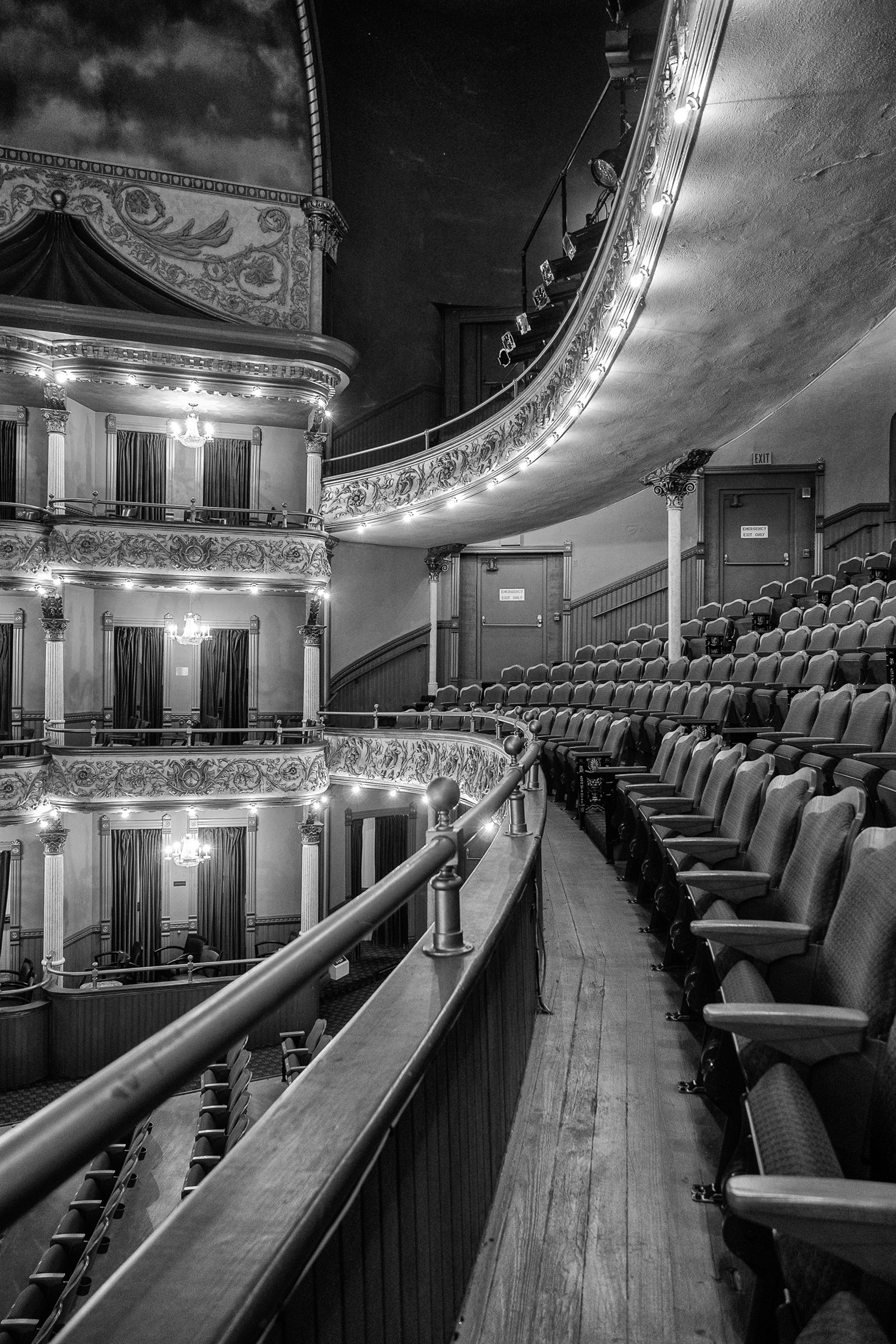First Balcony & Box Seats - Grand Opera House by Myrtie Cope