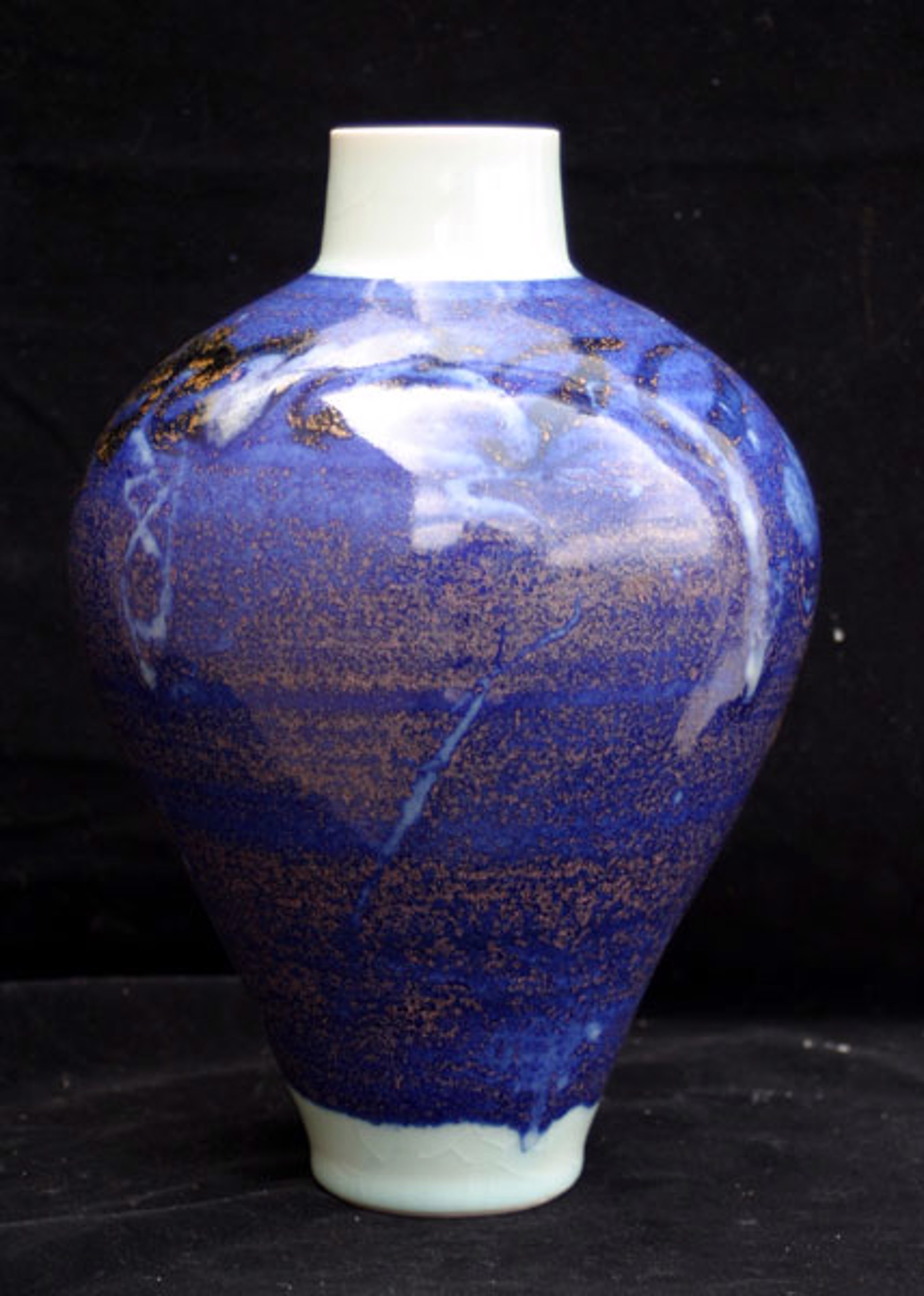 Vase - Blue with White Trim by Kayo O'Young