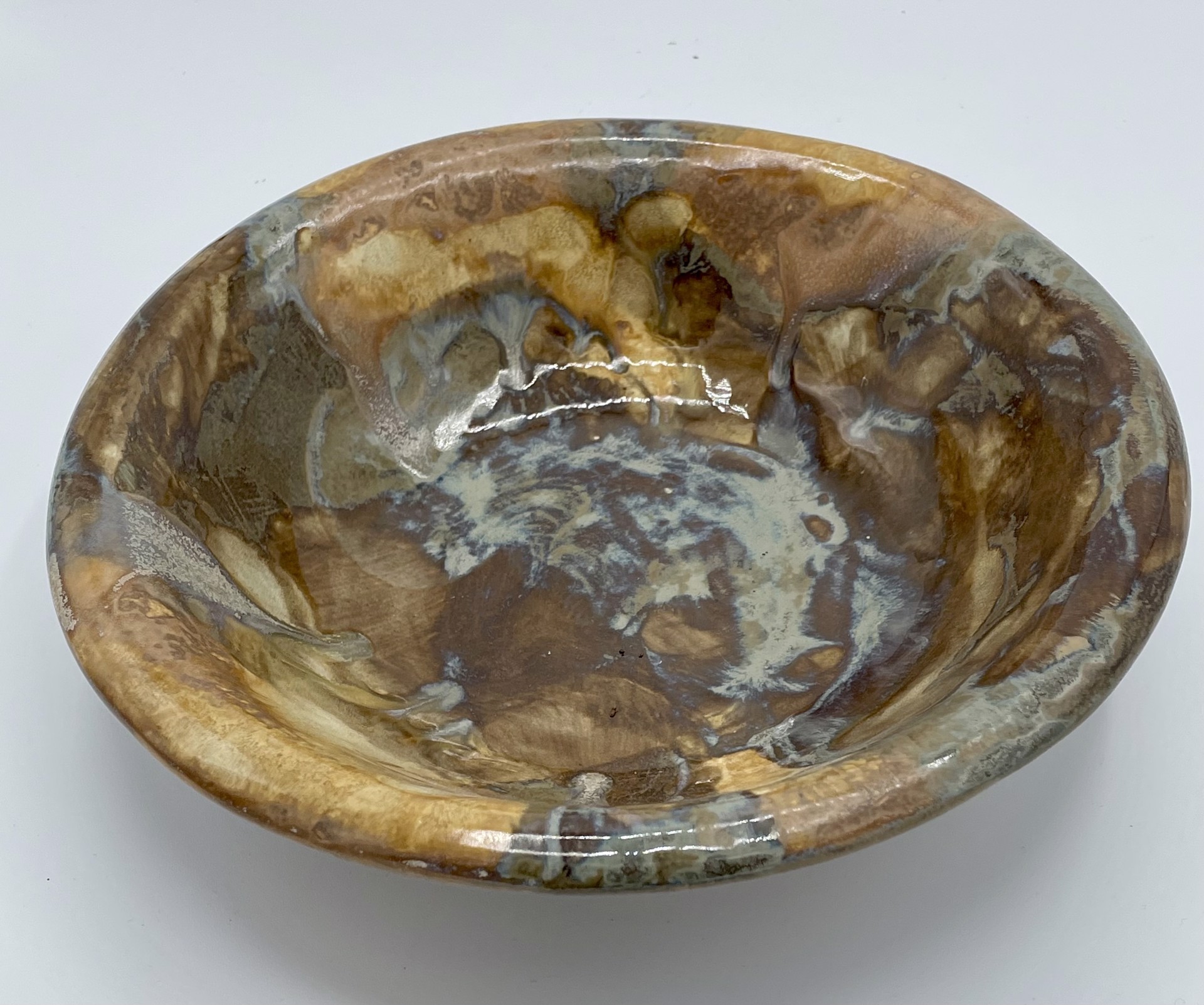 Small Turned Bowl River Bottom Glaze by Satterfield Pottery