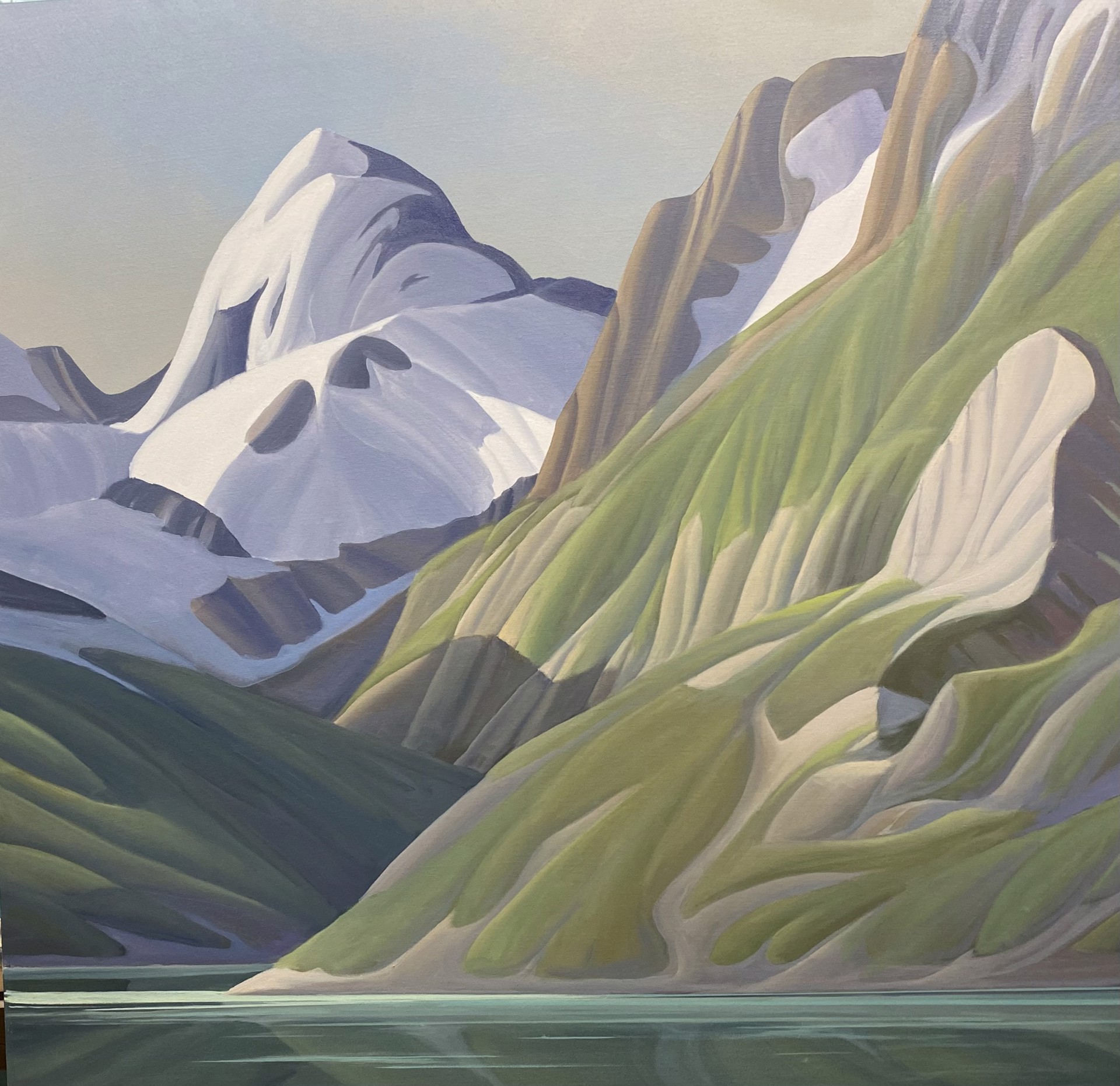 Behind Mount Assiniboine by Kenneth Harrison