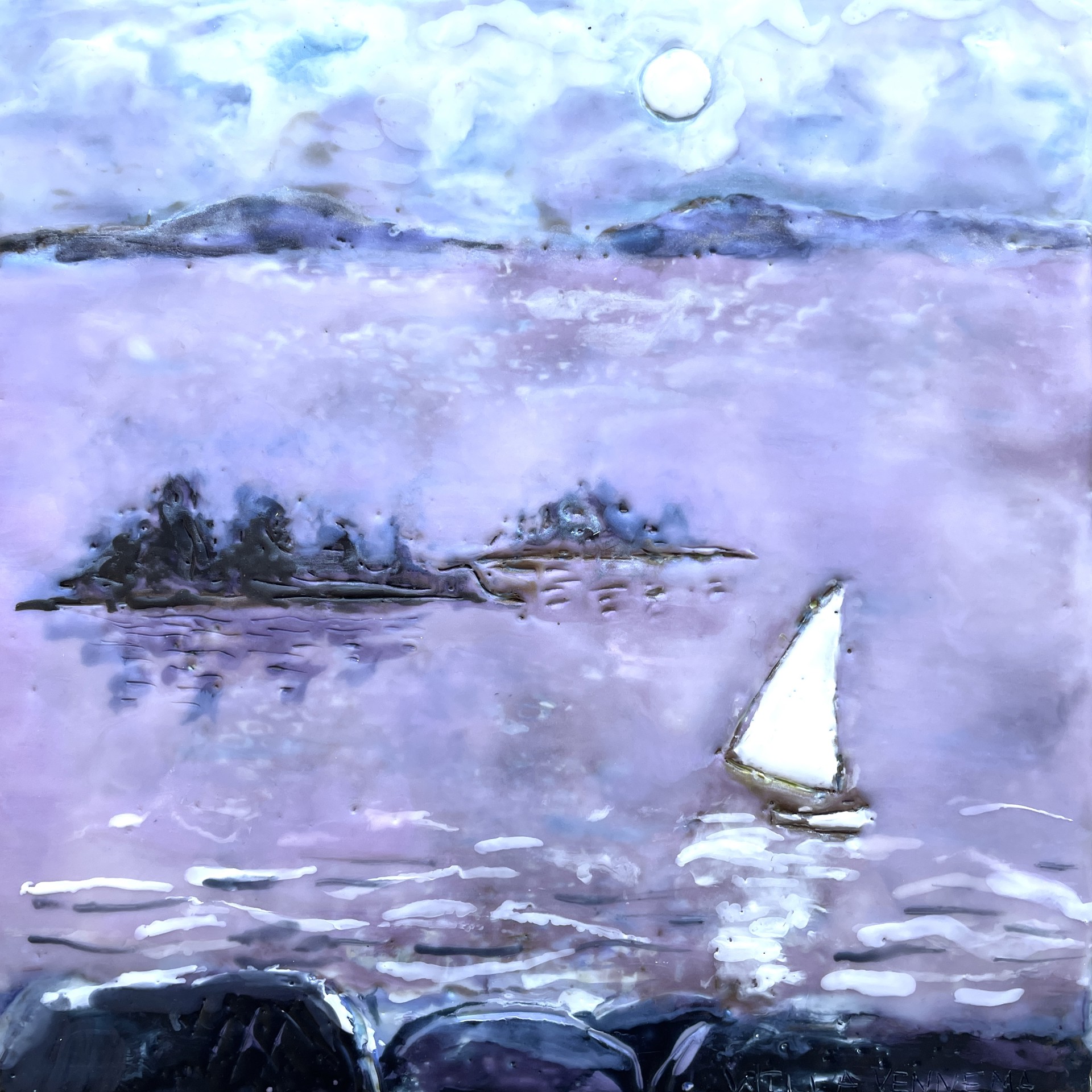 Full Moon Sail by Willa Vennema Portland Art Gallery