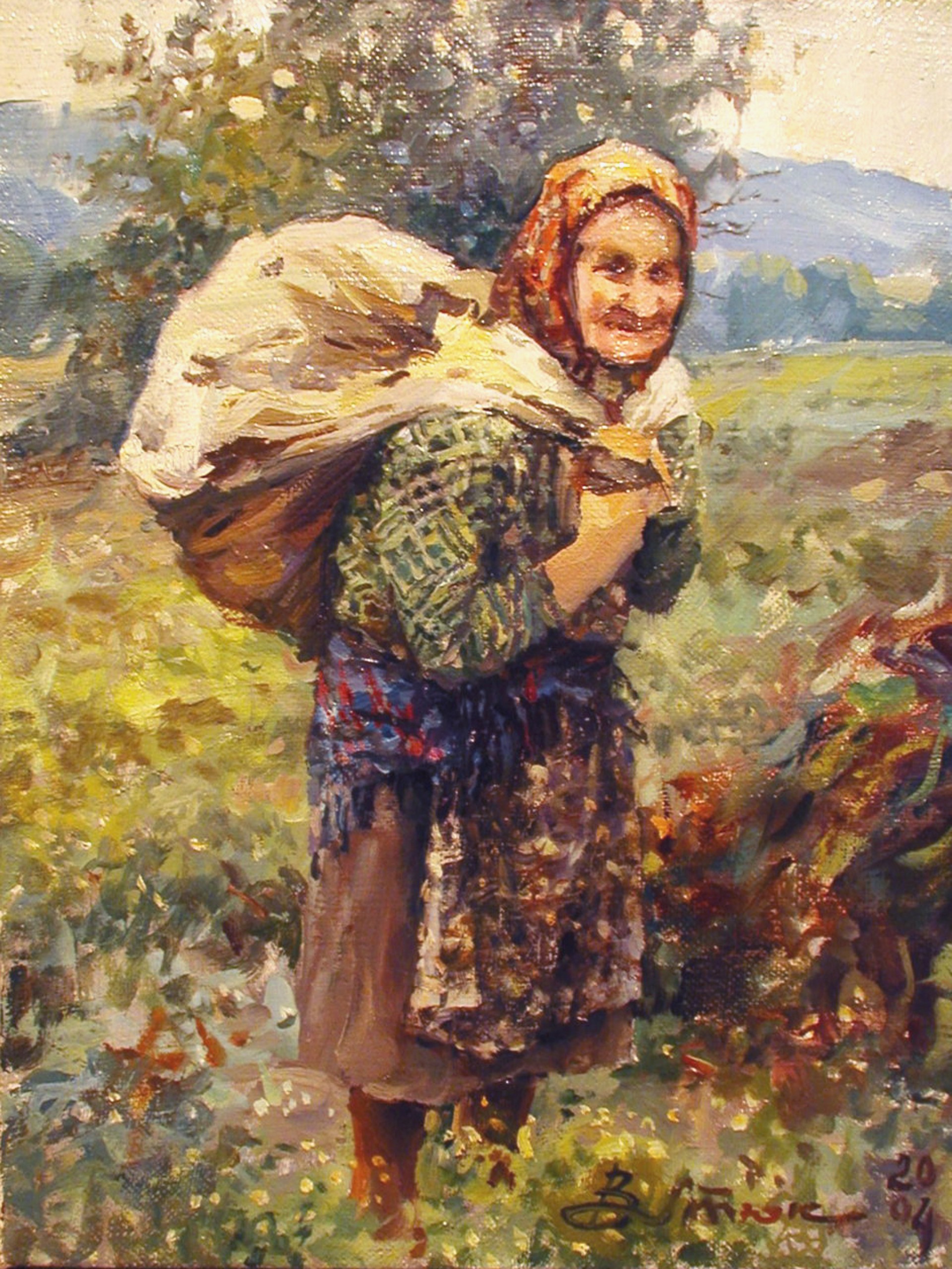 Woman with Sack by Ivan Vityuk