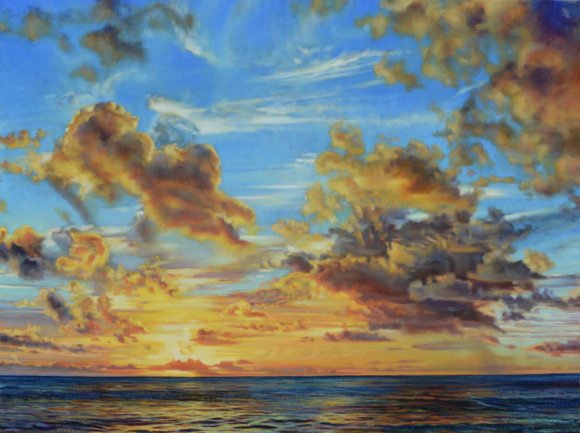 Tropical Evening Sky by Caroline Zimmermann