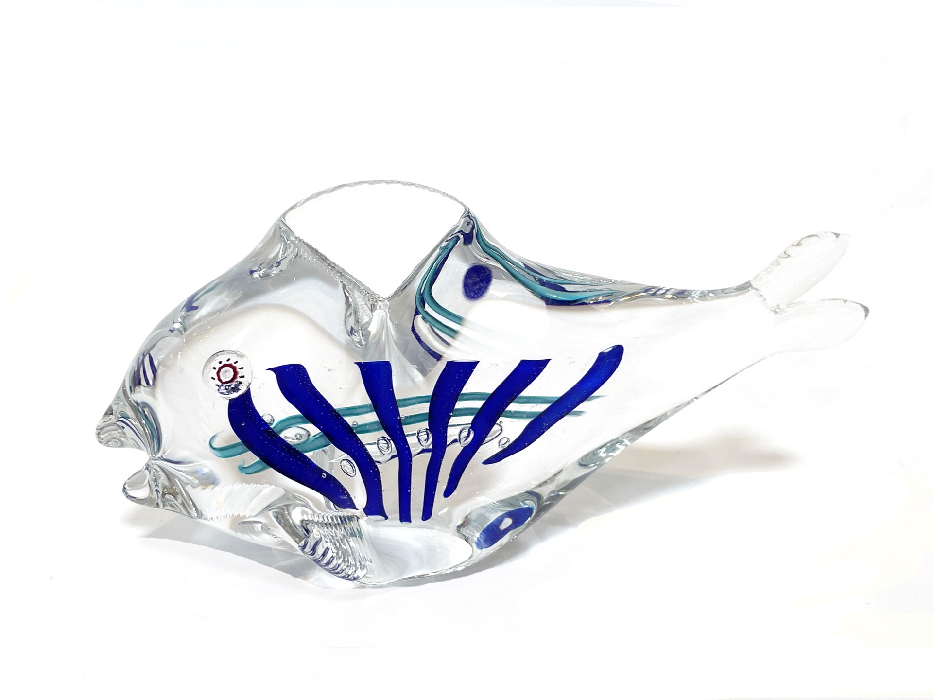 Hand Blown Fish - Cobalt Blue by Schmidt Rhea Glass