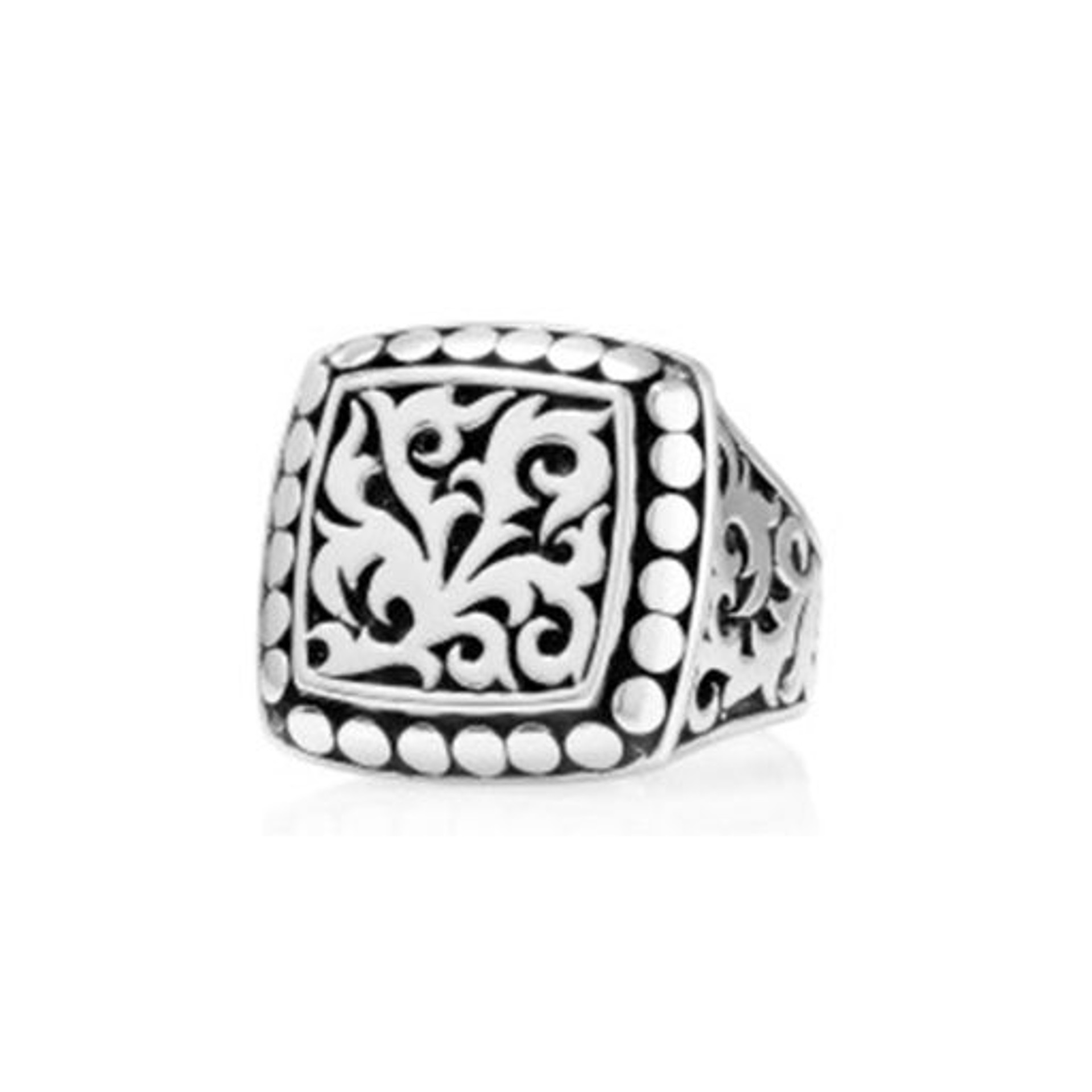 7050 Filigree Square Mens Ring by Lois Hill