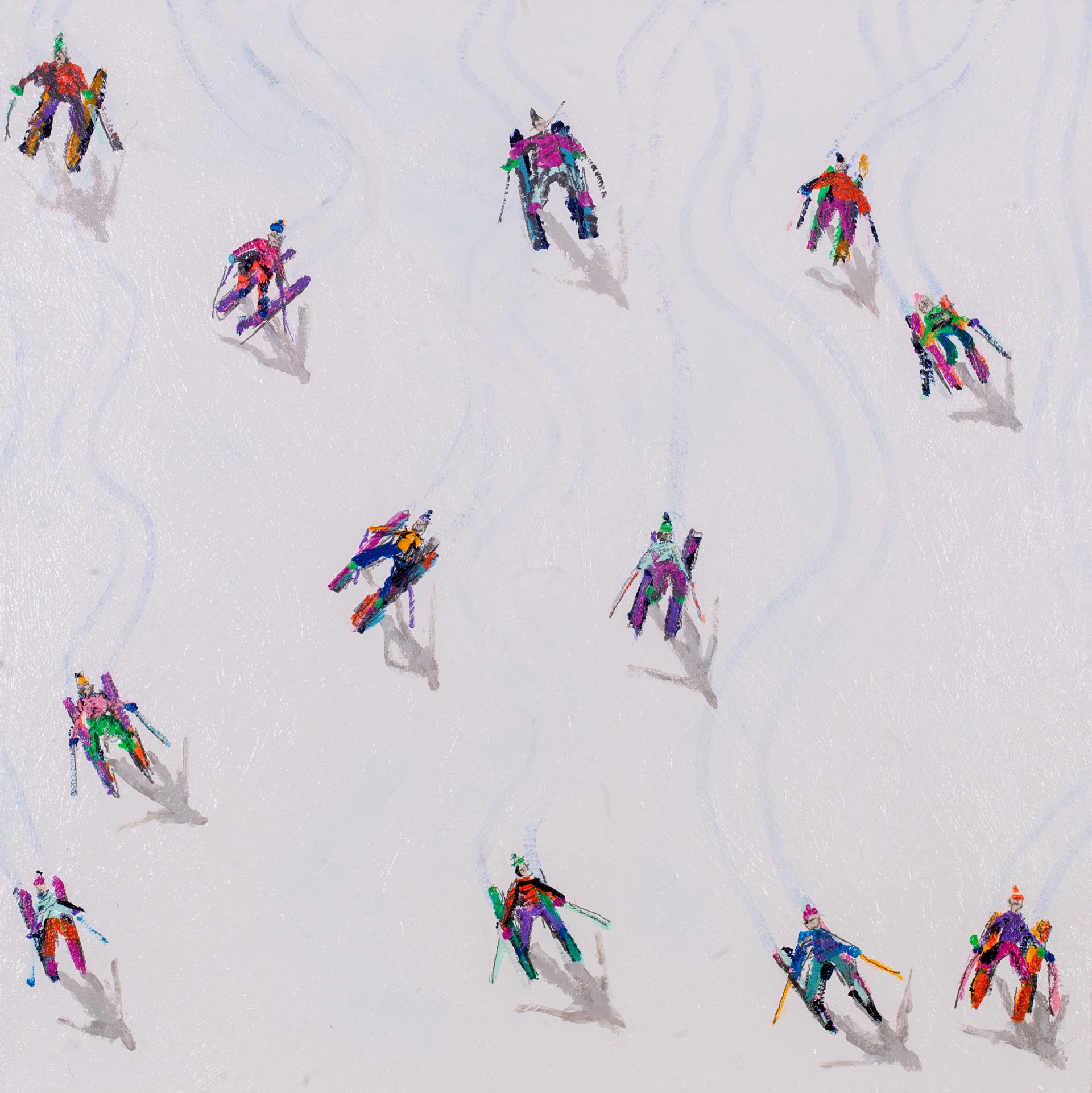 Skiers Square by Heather Blanton