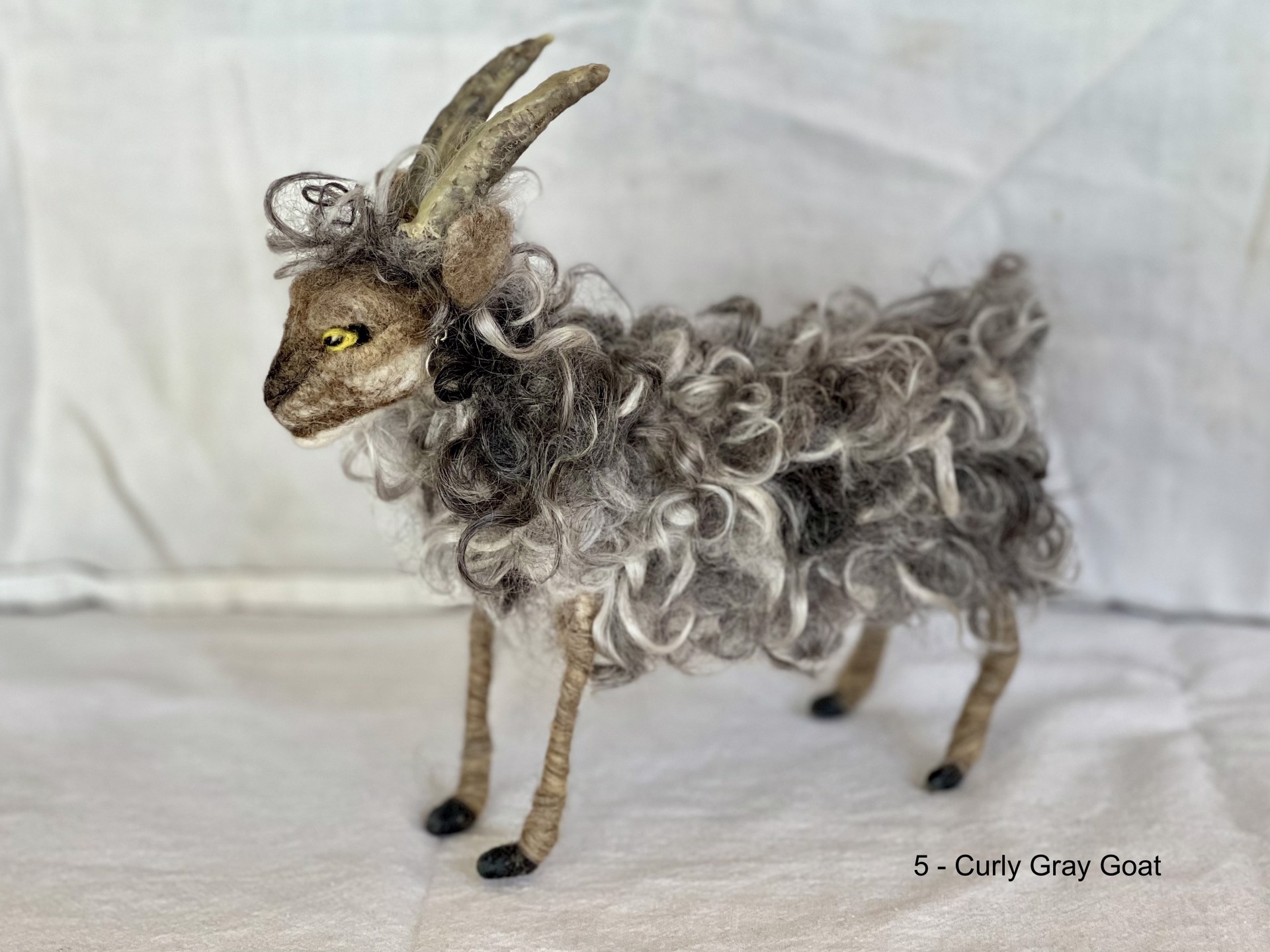 Gray Curly Goat I by Barb Ottum