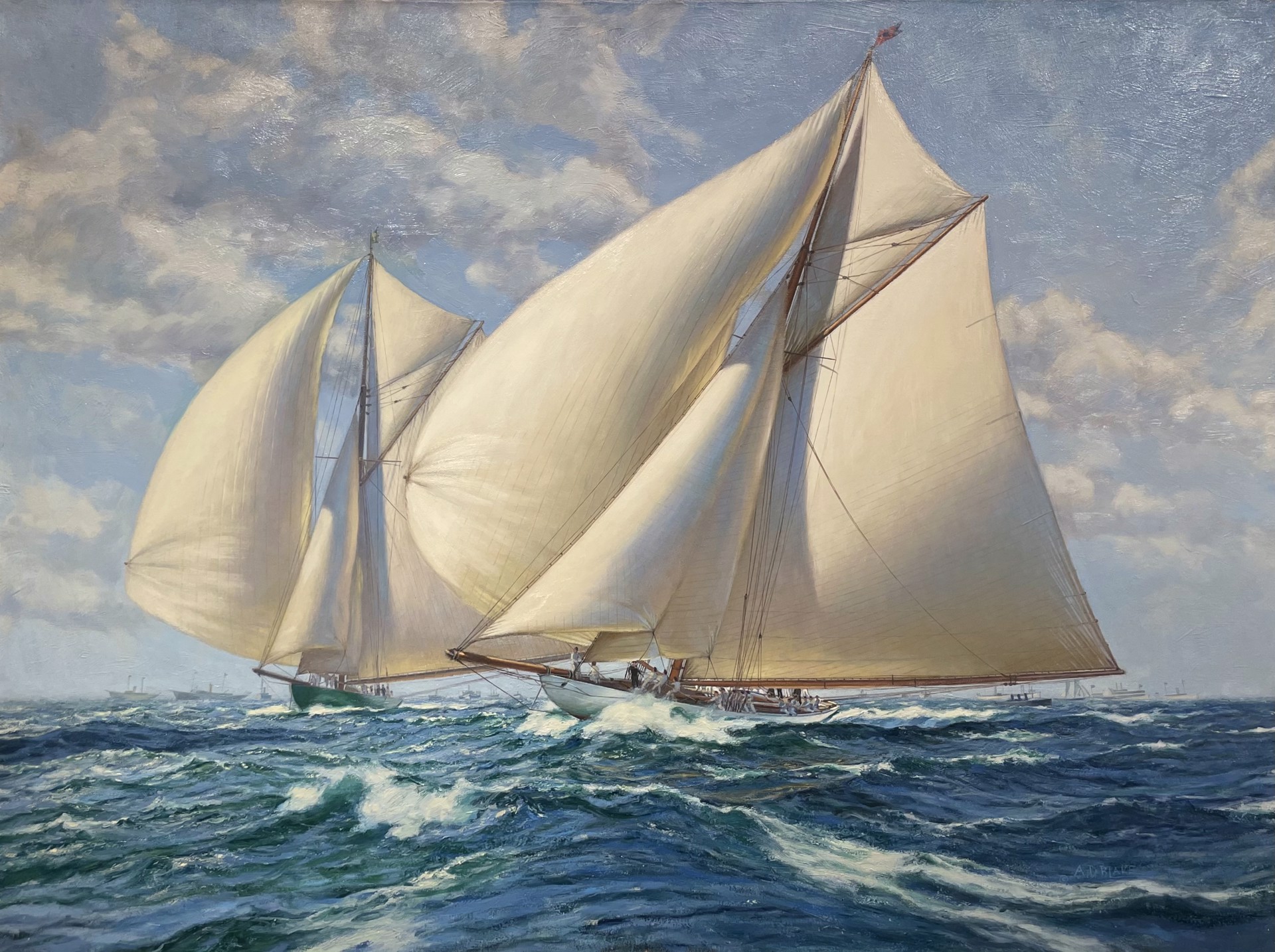 1899 America's Cup by Anthony D. Blake