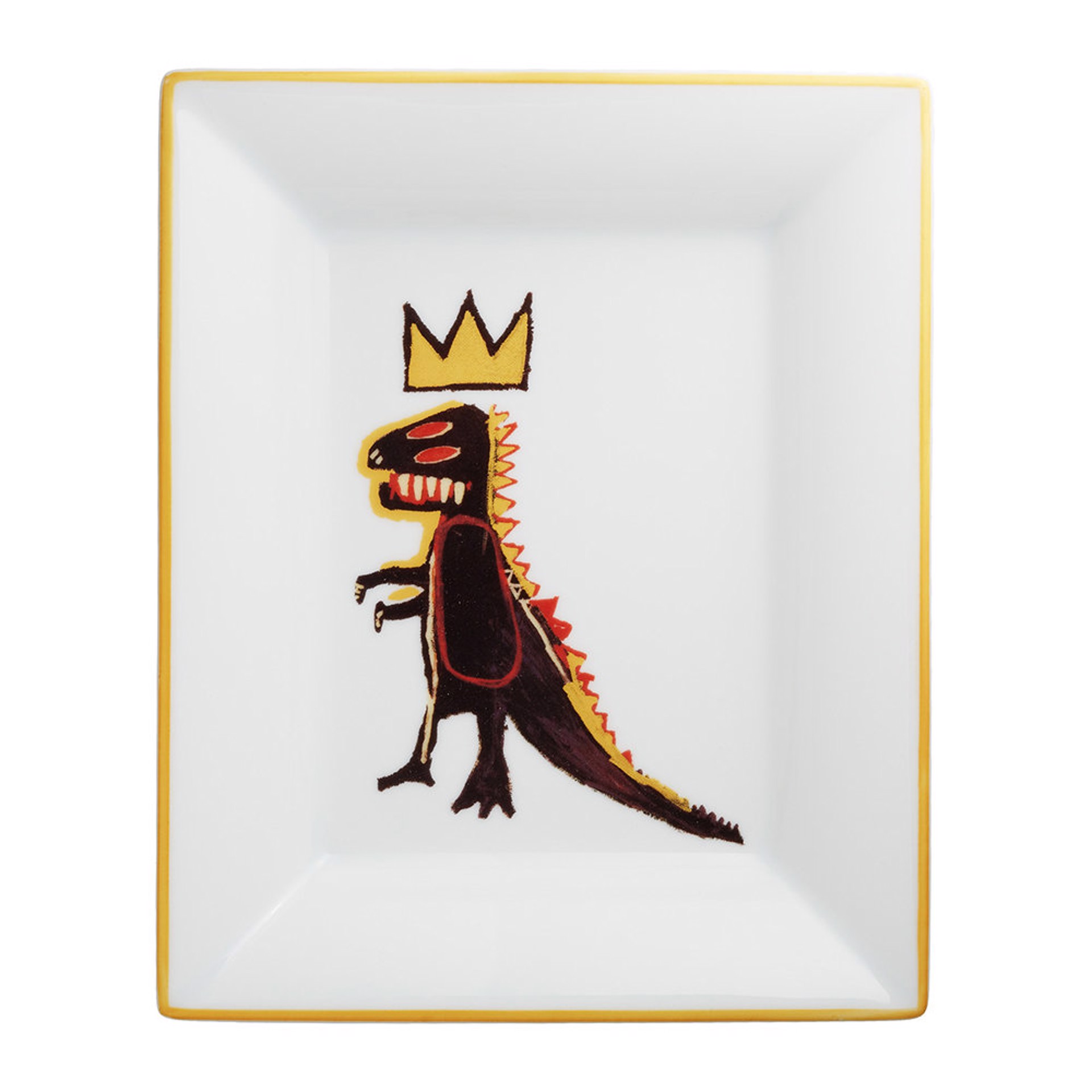 Gold Dragon Tray by Jean-Michel Basquiat