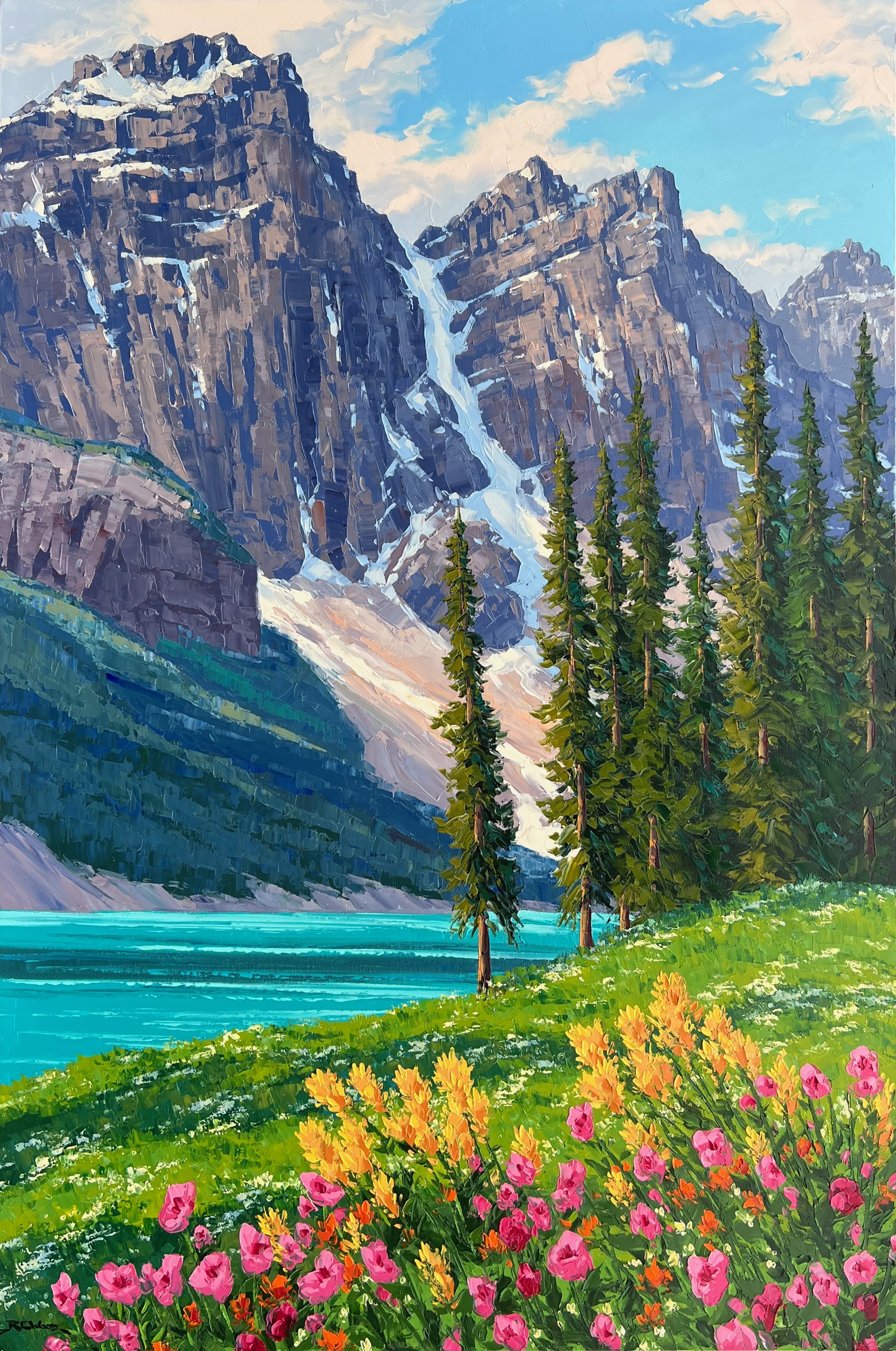 Moraine Lake Garden by Robert E Wood