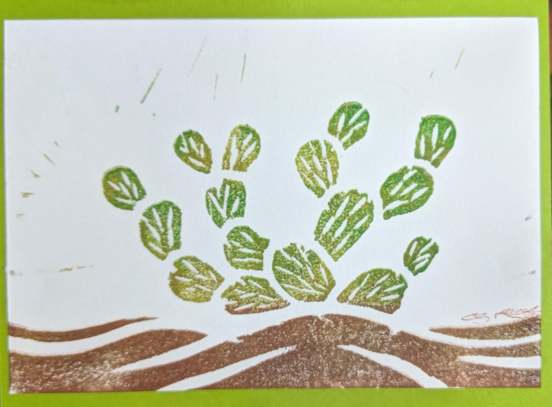 Prickly Pear Cactus - card by Cynthia Sequanna