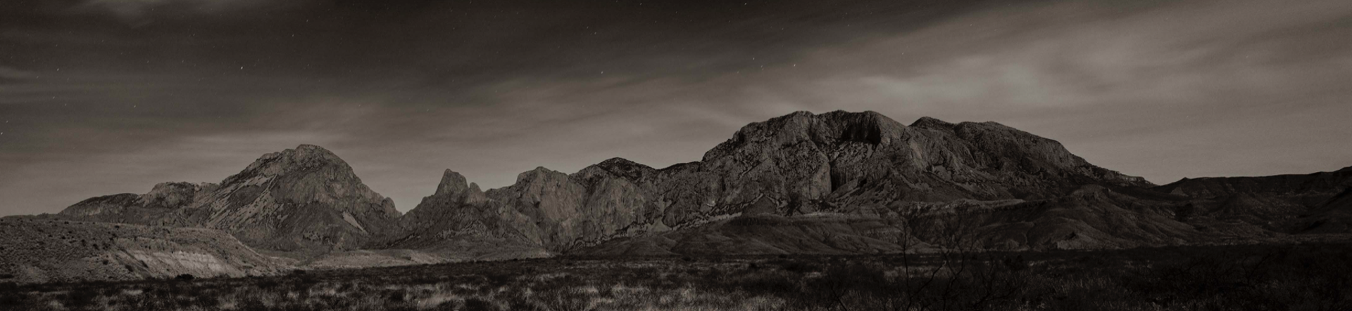 Chisos at Night Panoramic by James H. Evans