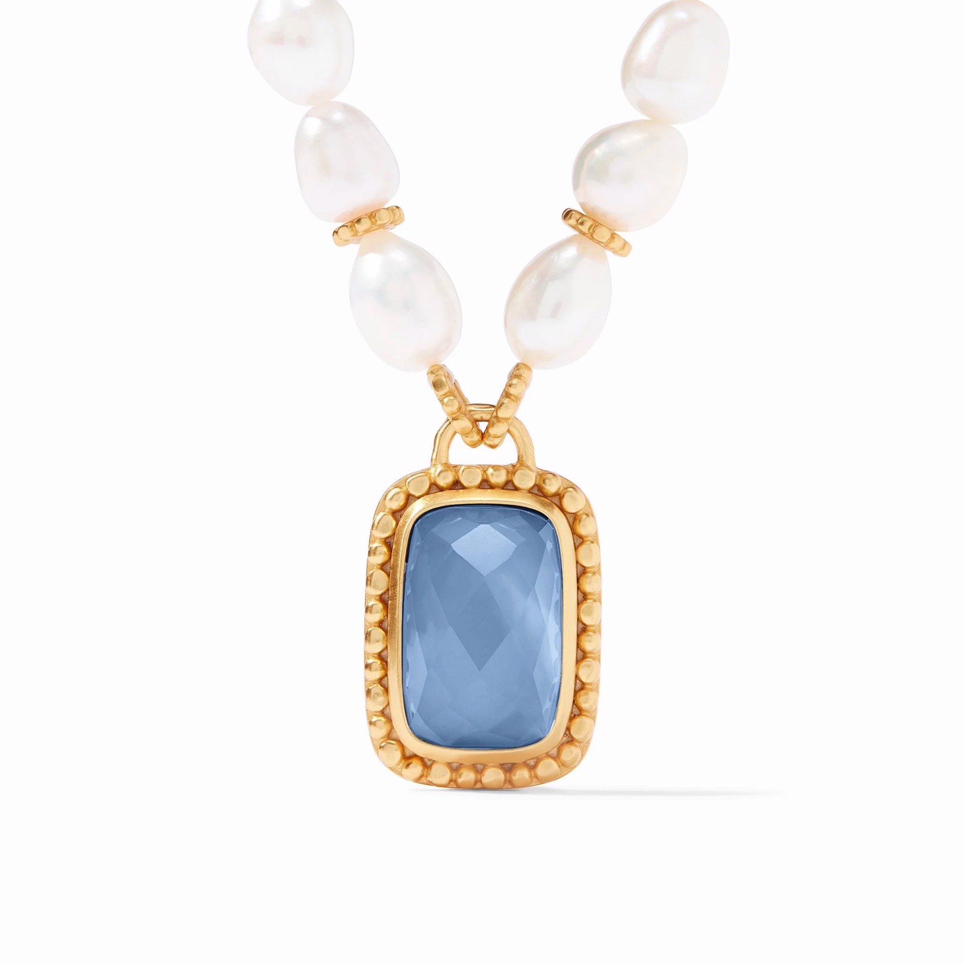 Marbella Statement Necklace - Chalcedony Blue by Julie Vos