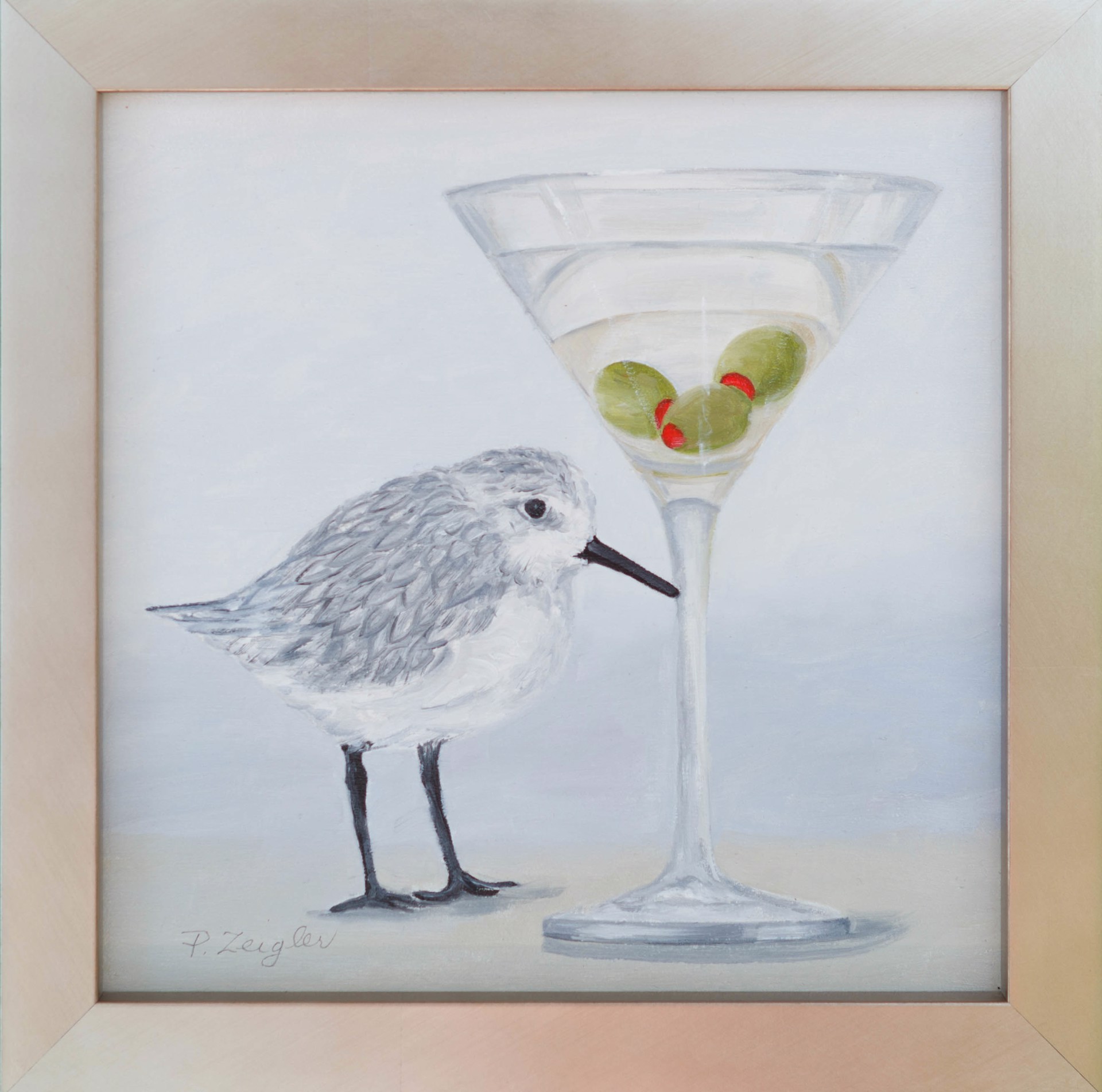 Martini and Sandpiper I by Patti Zeigler