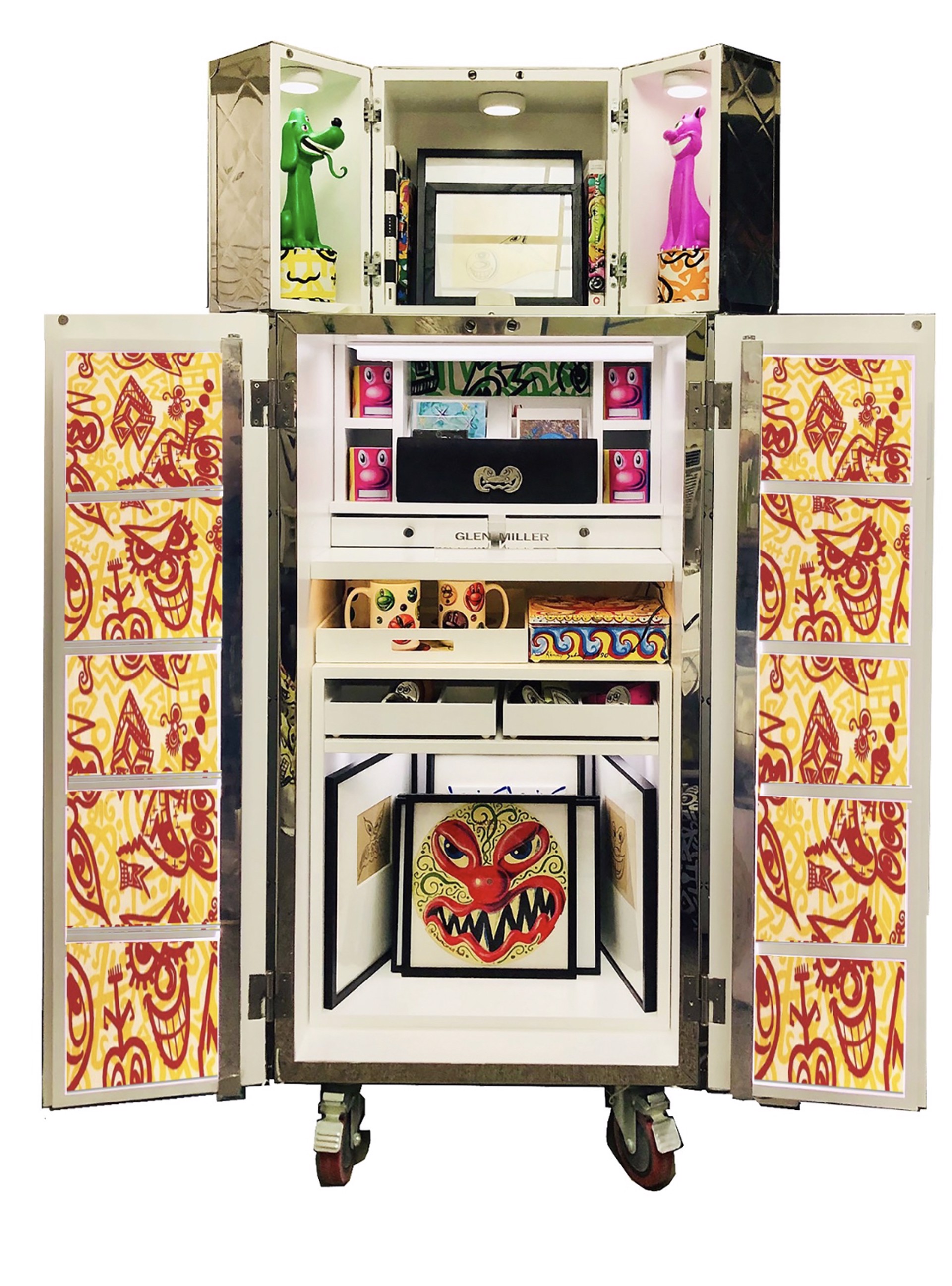Kosmic Cabinet (Filled with Kenny Scharf) by Glen Miller