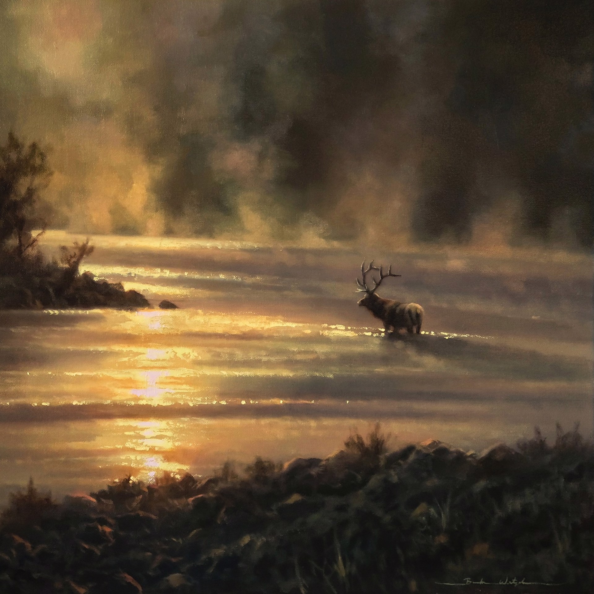 ロバート・ブルックス（Robert Brooks）風景画2点セット Brooke Wetzel | Montana Trails Gallery