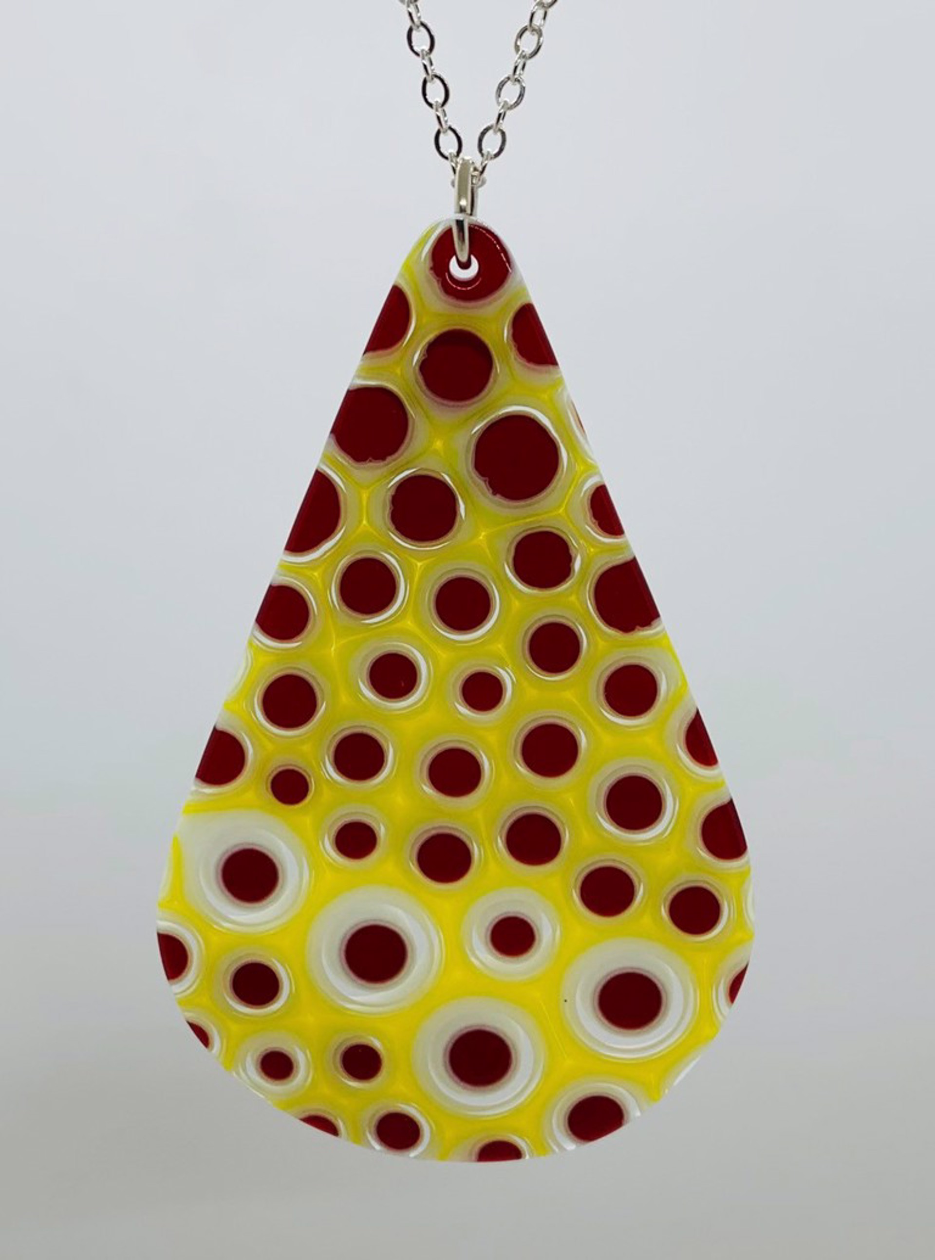 Murrini Glossy Teardrop Necklace by Chris Cox