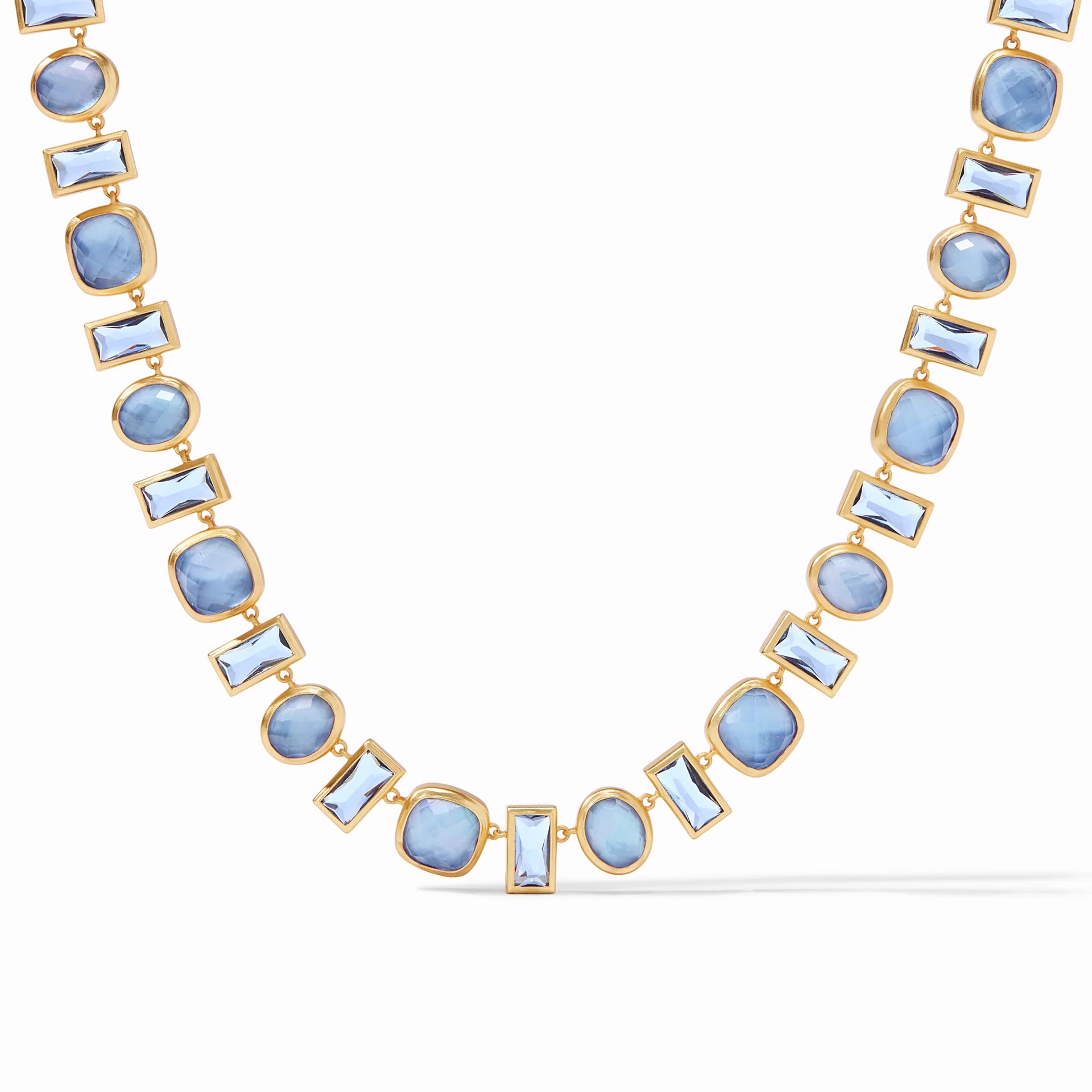 Antonia Tennis Necklace - Chalcedony Blue by Julie Vos