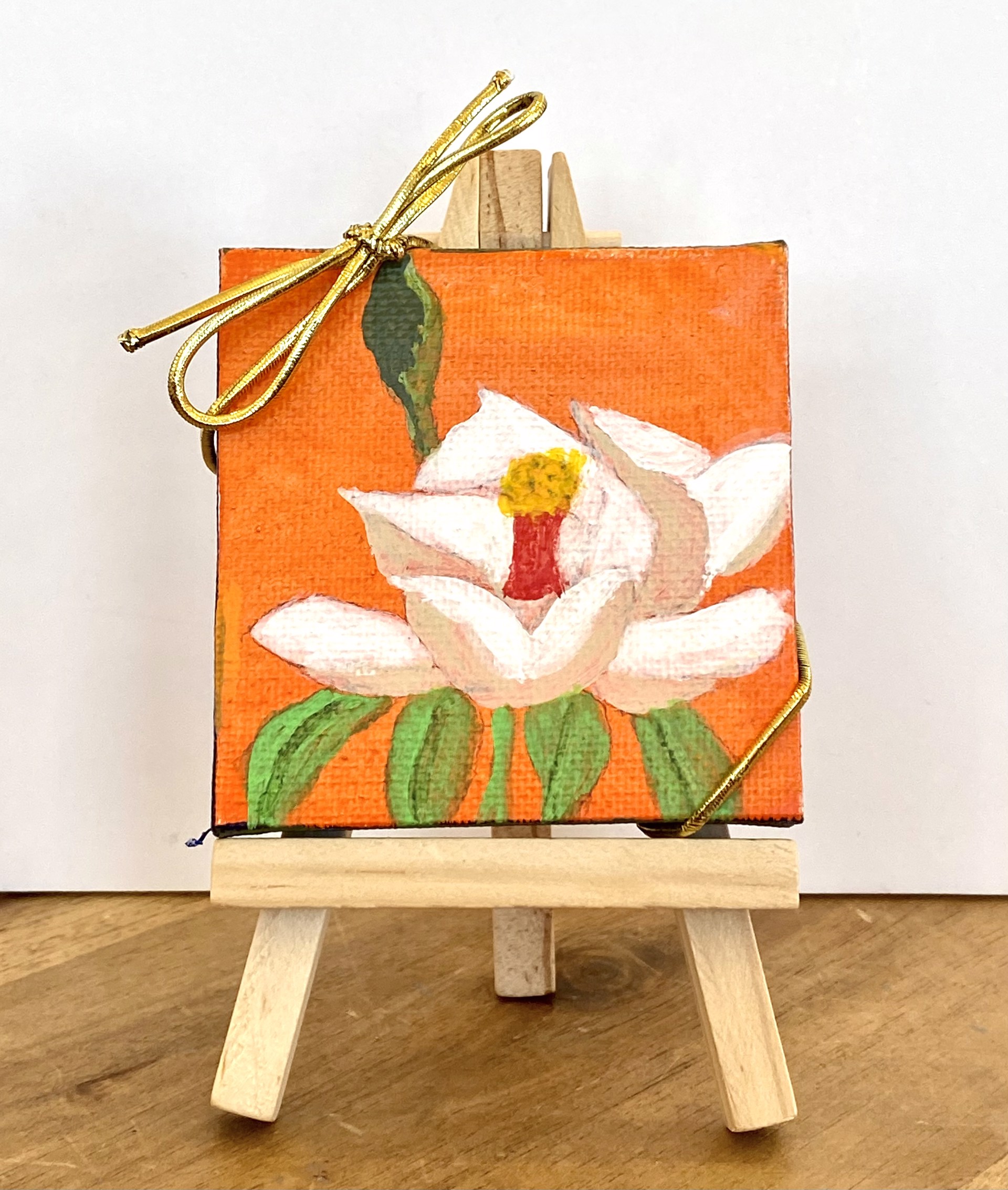 Orange Magnolia Mini Painting #1 by Elke Briuer