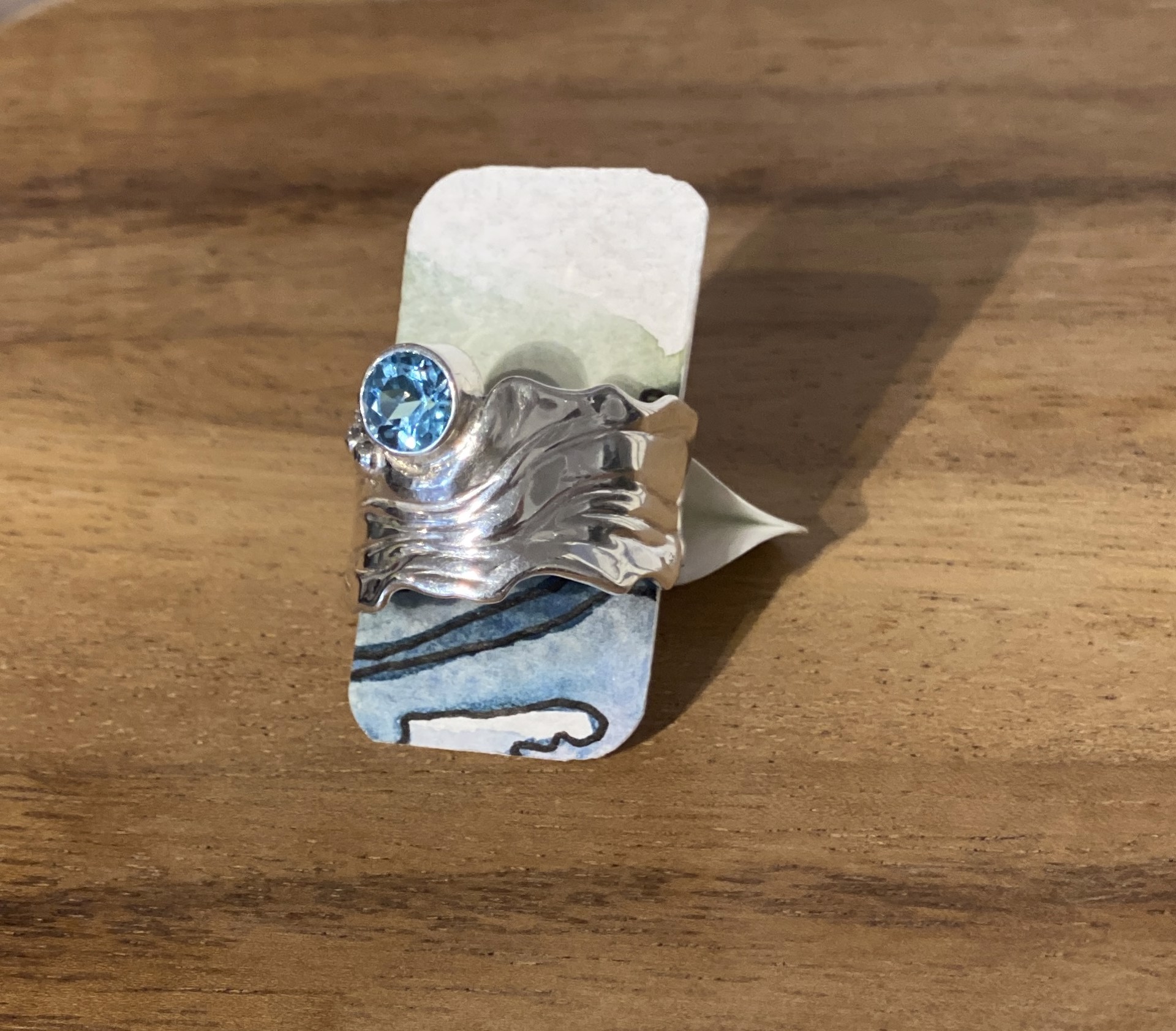 Ring | Sterling Silver and Blue Topaz by Amy Shady