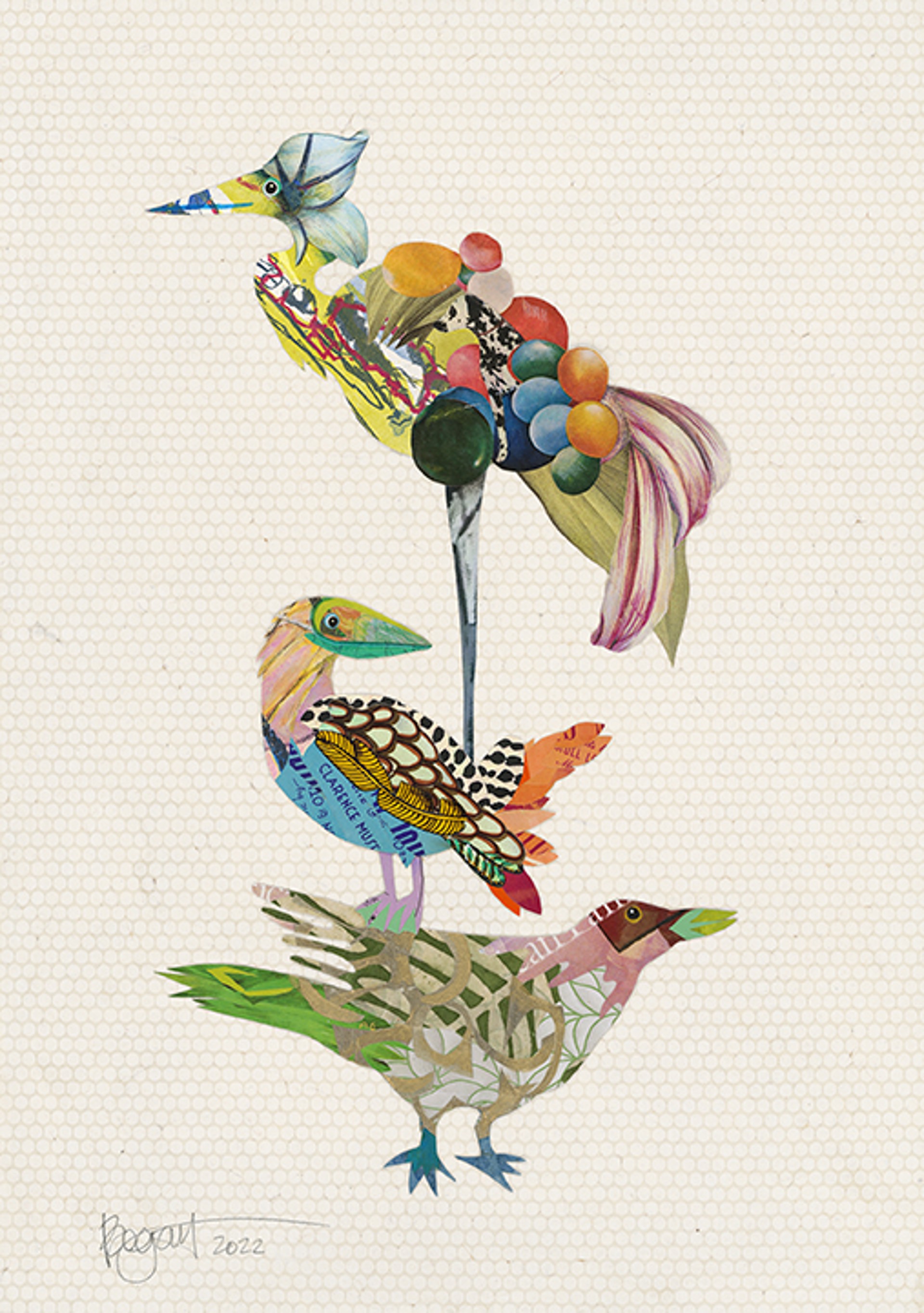 Bird Totem 3 by Brenda Bogart - Prints