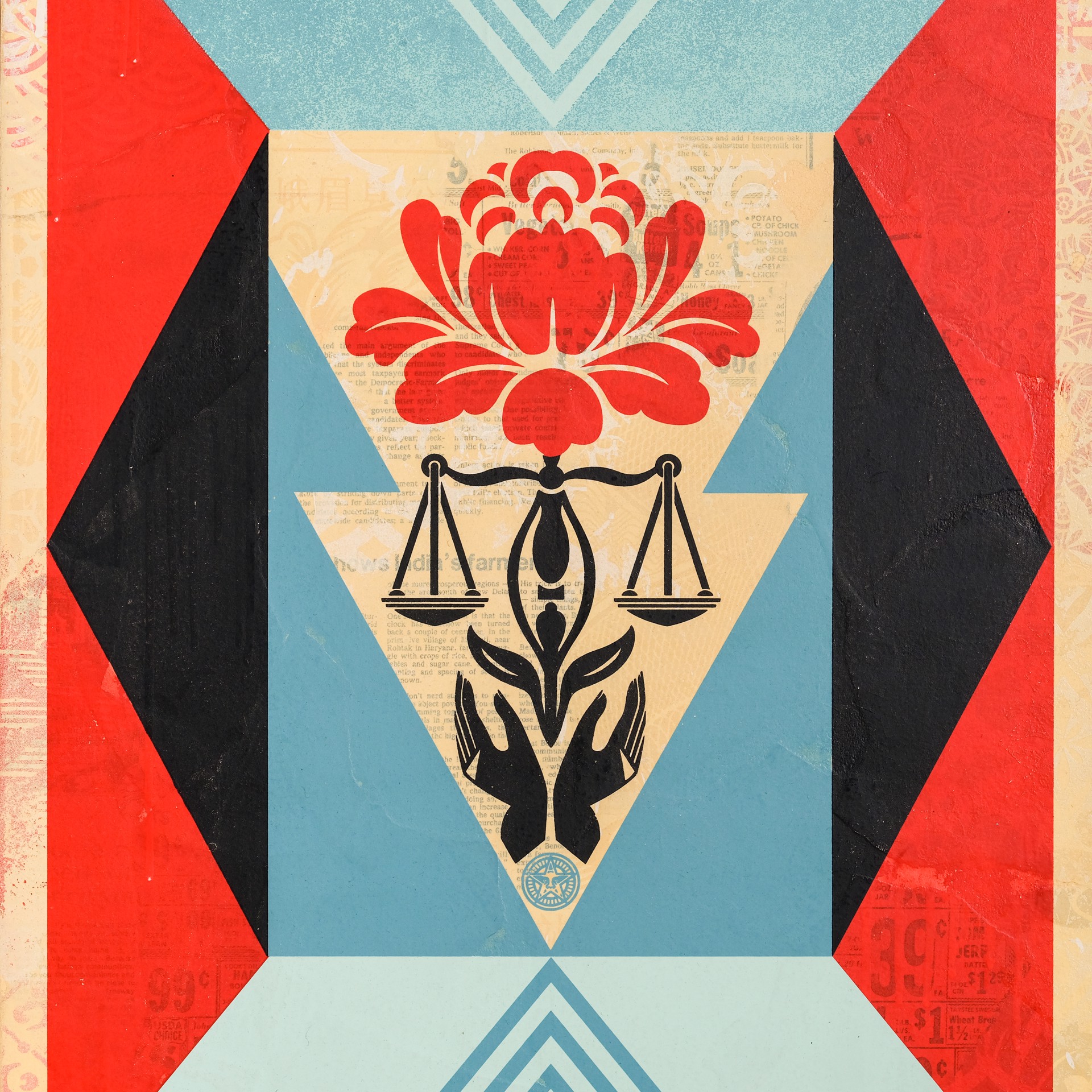 Cultivate Justice (Blue) by Shepard Fairey / Limited editions
