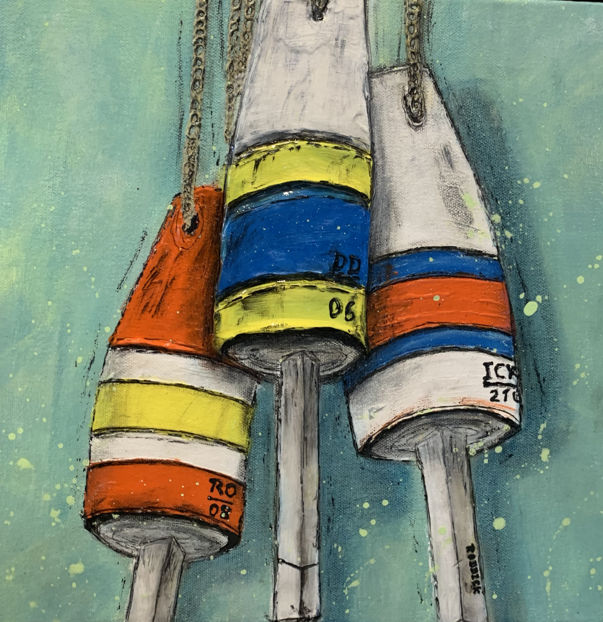 Three Buoys 1 by Christopher Roddick