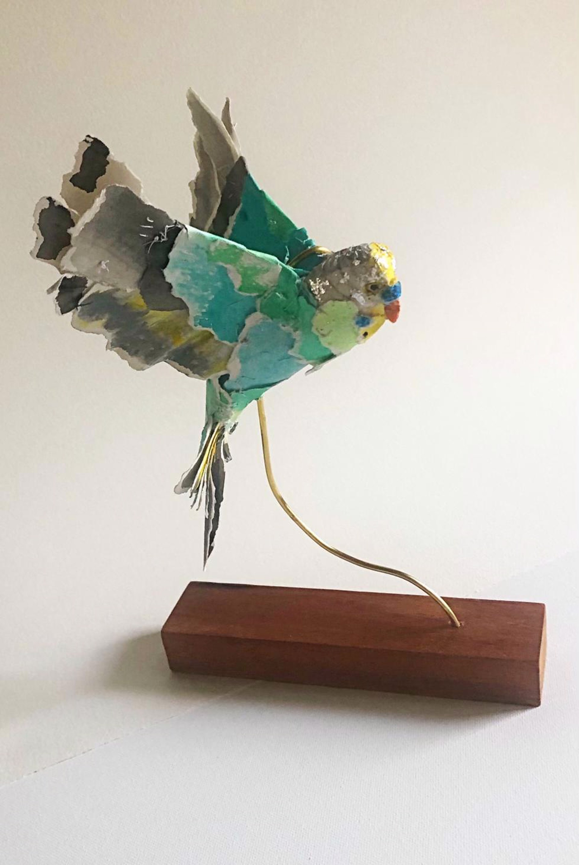 No Clipped Wings - Parakeet by Cathy Rowten
