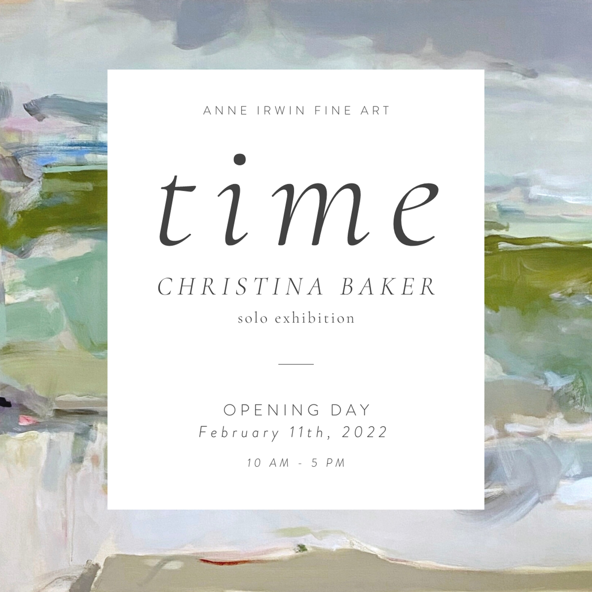 Time, Christina Baker's Solo Show 2022 | Anne Irwin Fine Art