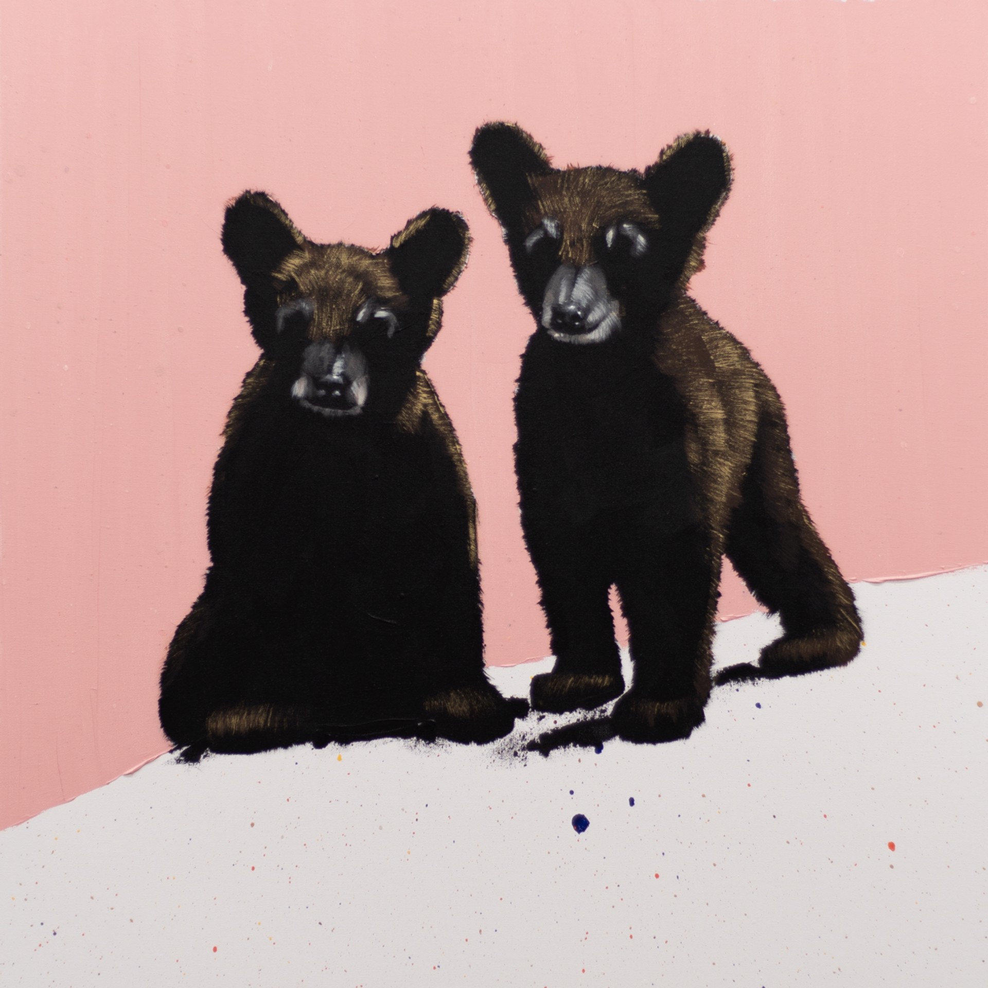 Two Black Bear Cubs by Josh Brown