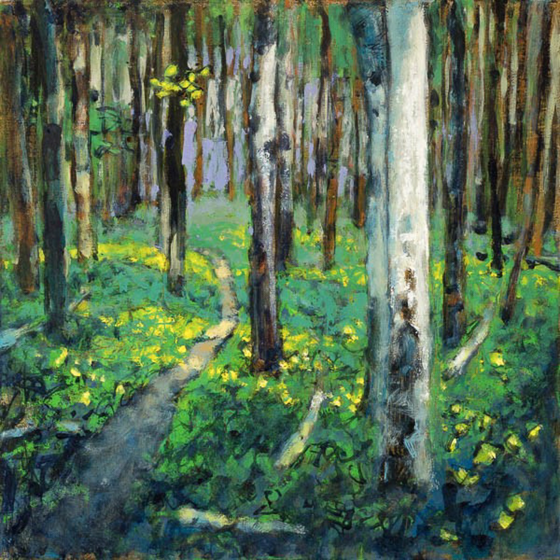 Path Through the Forest in Spring by Richard Stevens