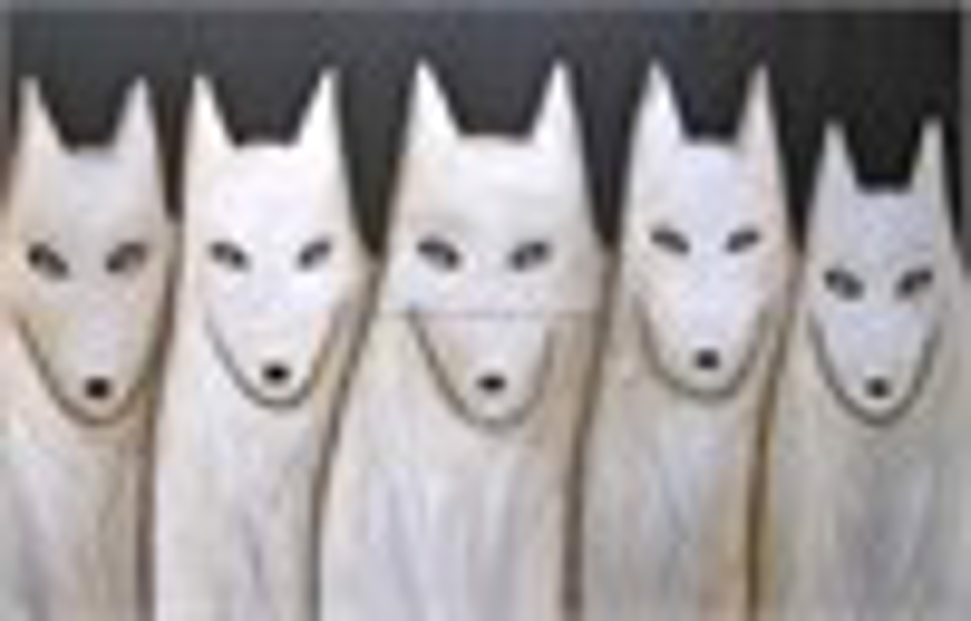 Night Sky/White Wolf Pack - MEDIUM Canvas $2200 by Carole LaRoche