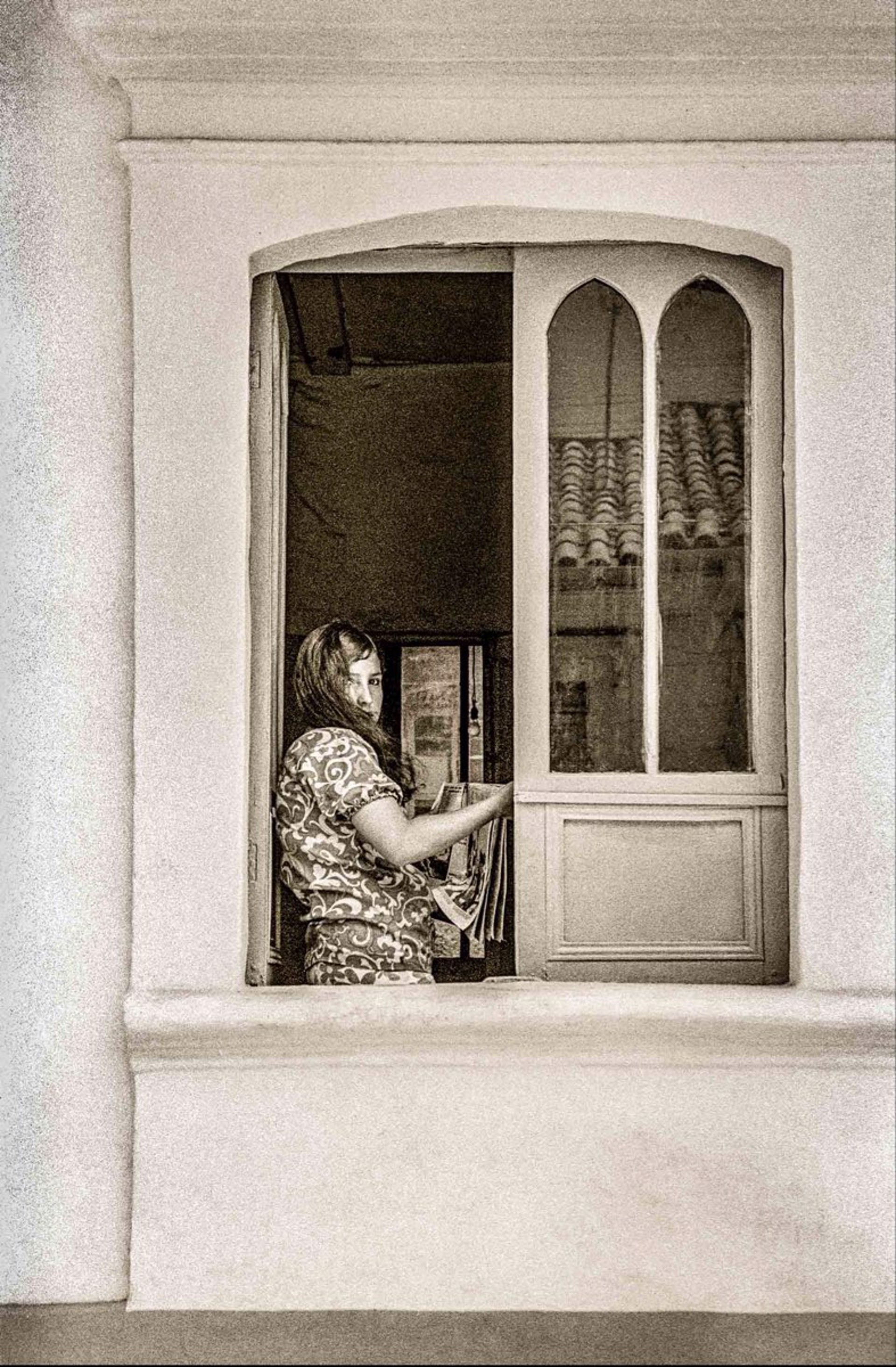 Young Woman at the Window, Framed (015) by Jack Dempsey