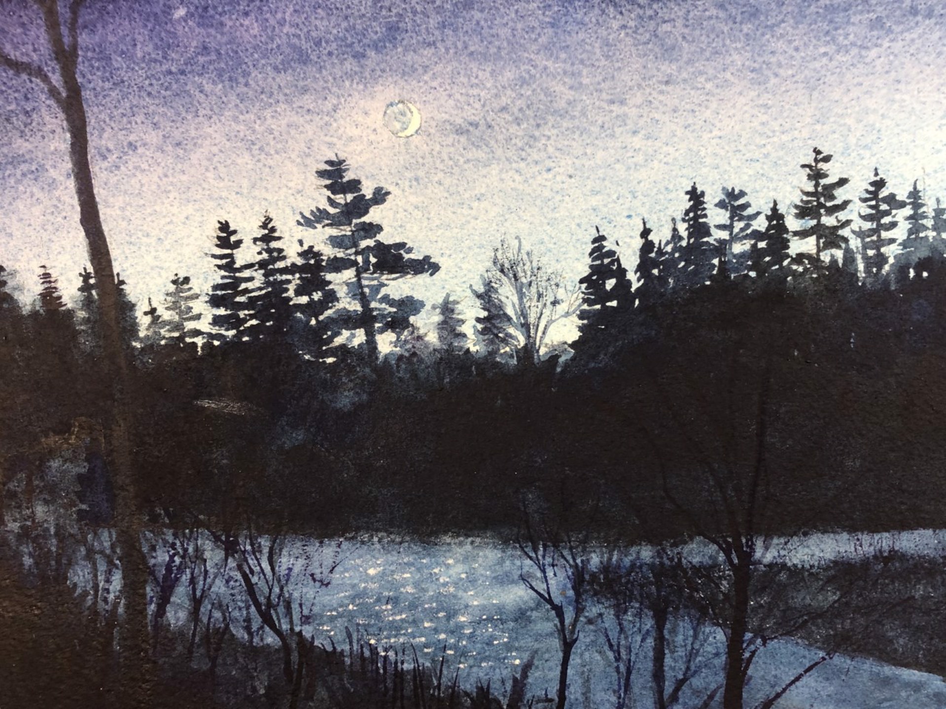 Webster Stream at Night by Dan Daly