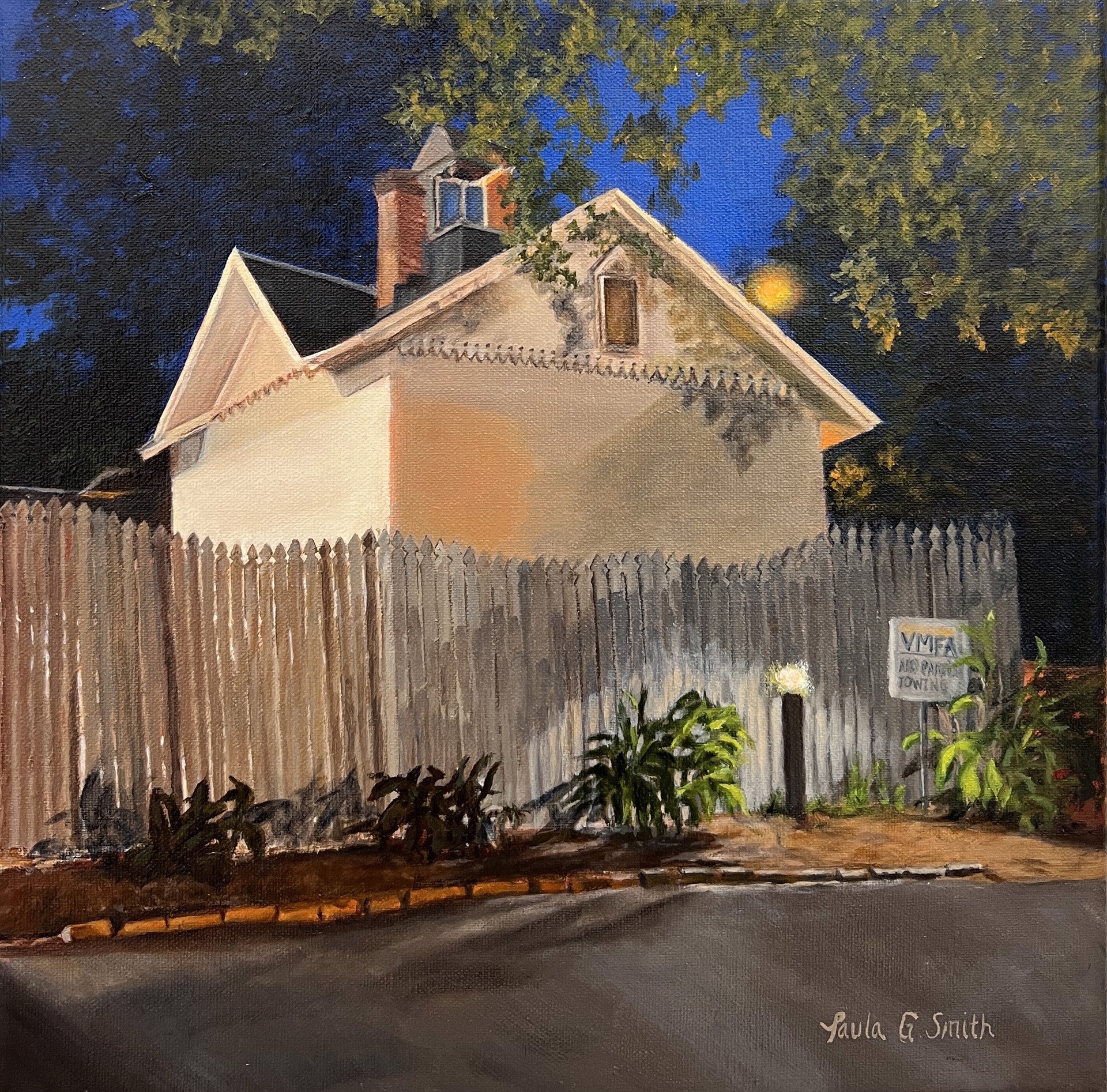 Moonlit Parking Lot at the Studio School by Paula Smith