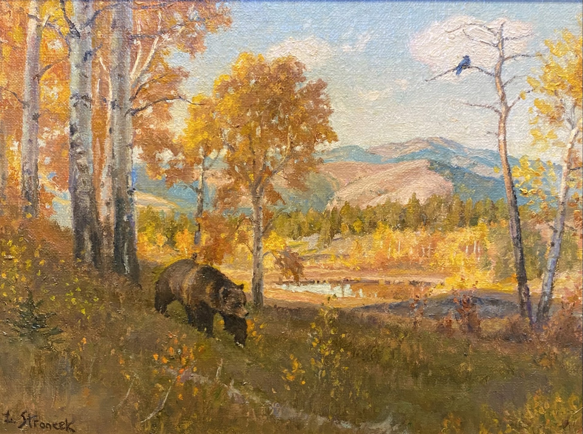 AUTUMN MORNING, GRIZZLY MEADOWS by Lee Stroncek