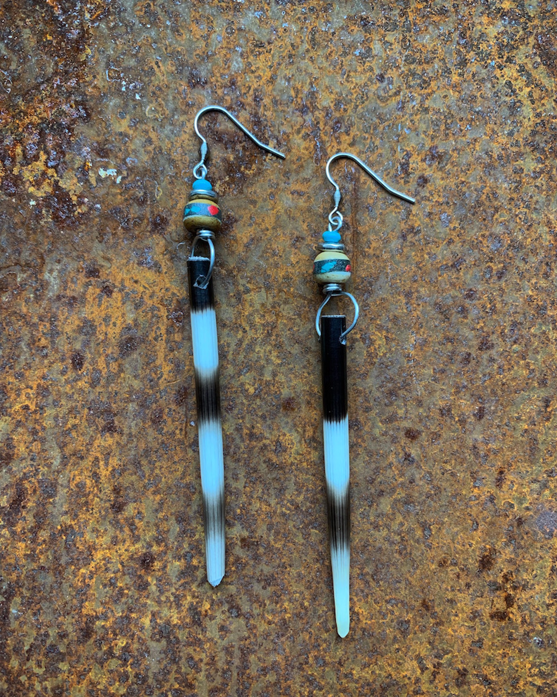 K703 African Quills with Tibetan Yak Bone by Kelly Ormsby