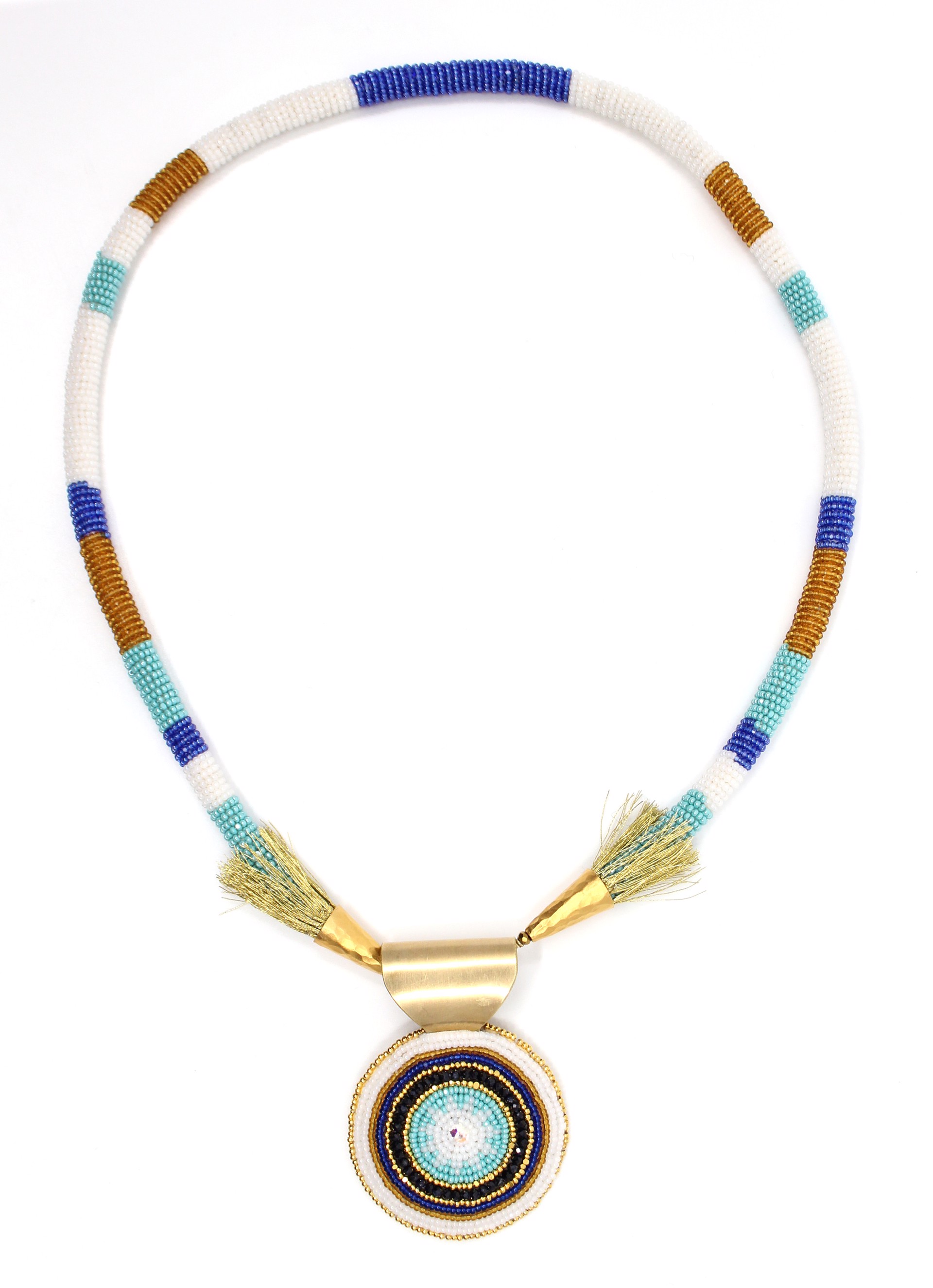 Beaded Necklace & Pendant by Hollis Chitto