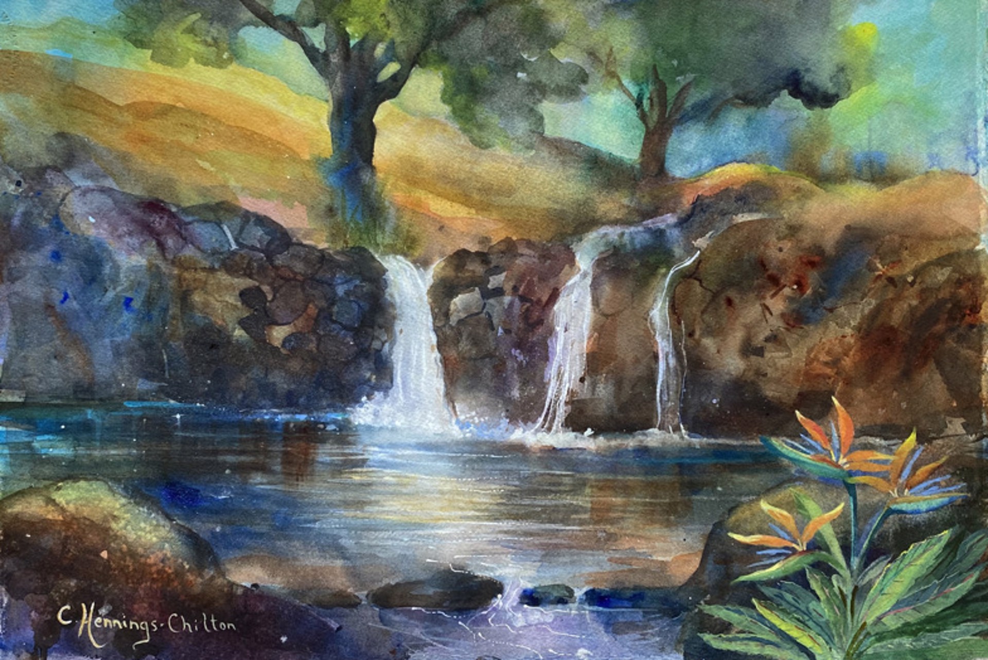 Liliʻuokalani Falls by Connie Hennings-Chilton