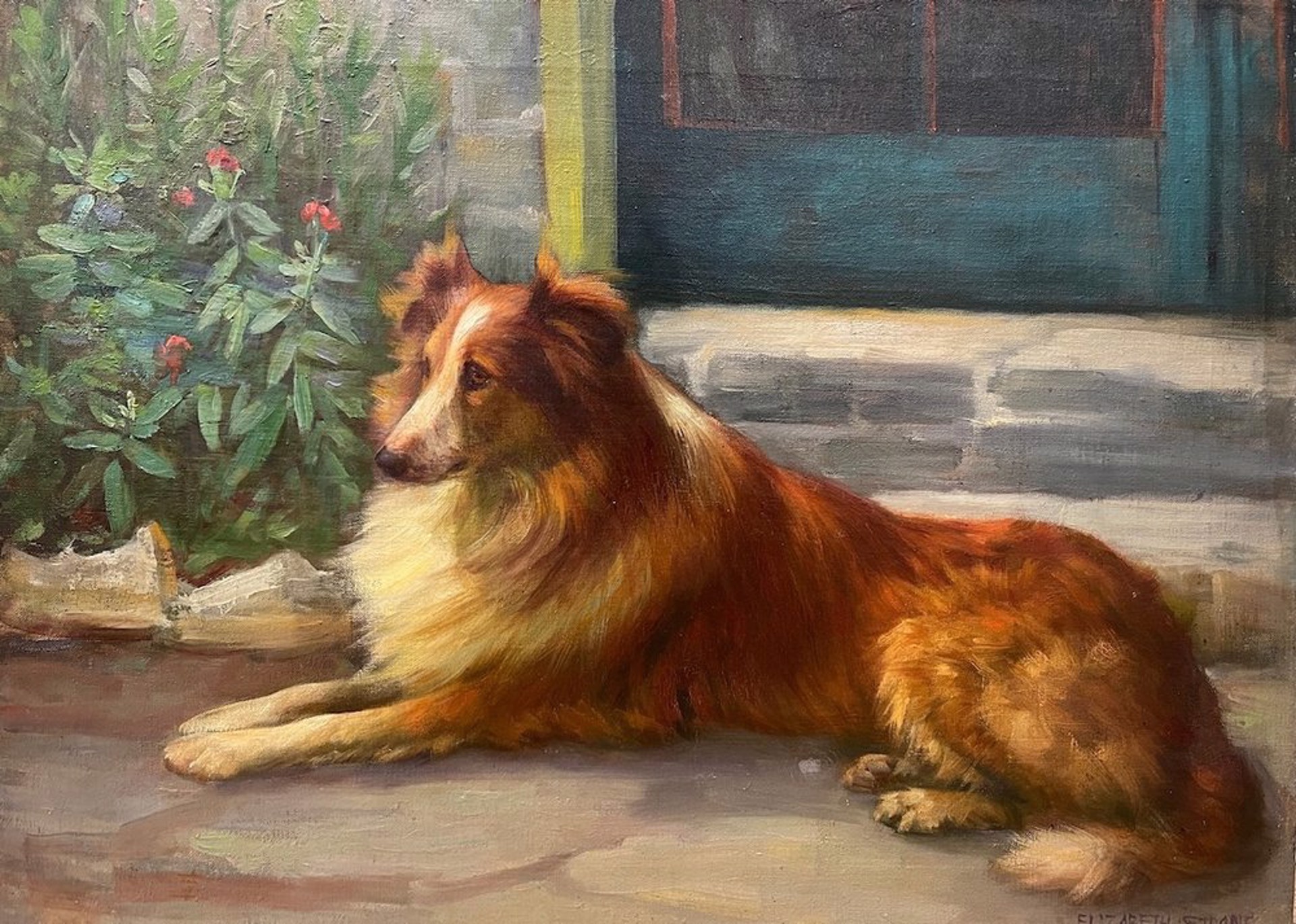 Portrait of Collie at Rest, circa late 1800s by Elizabeth Strong