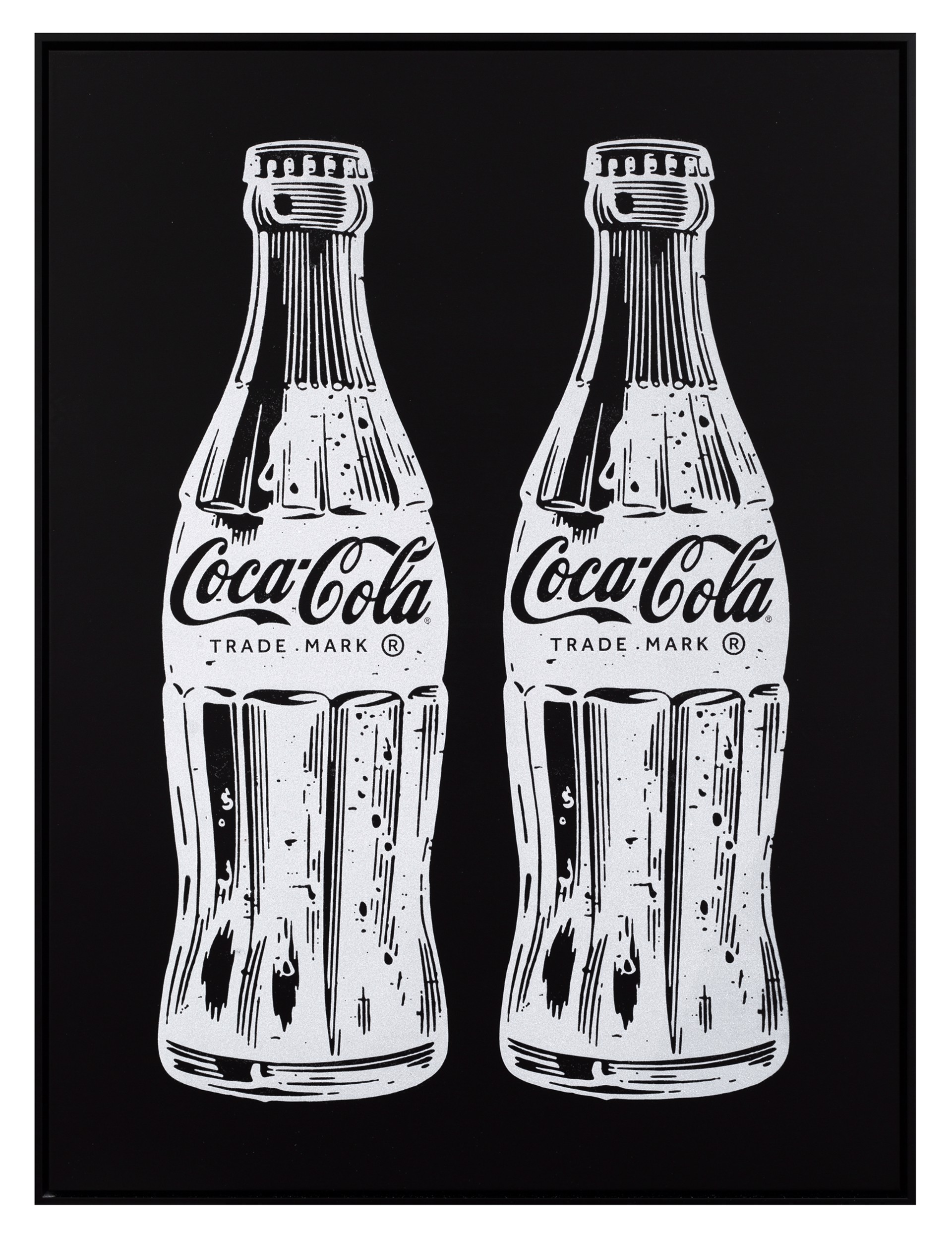 Double Coca-Cola (white on black) by Cey Adams