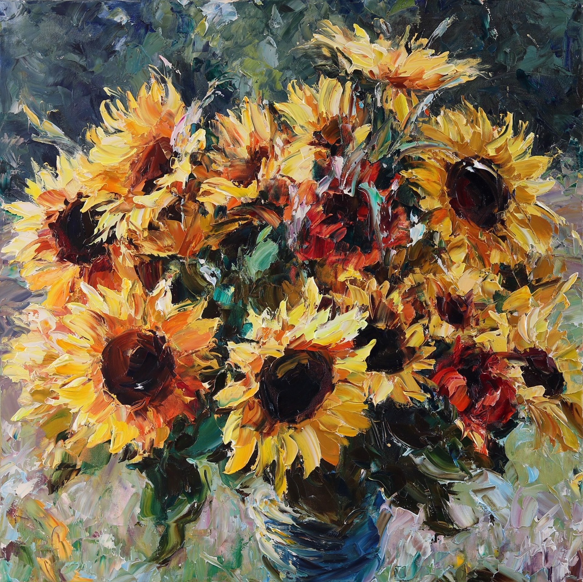 Bouquet of Sunny Flowers (SOLD) by LYUDMILA AGRICH