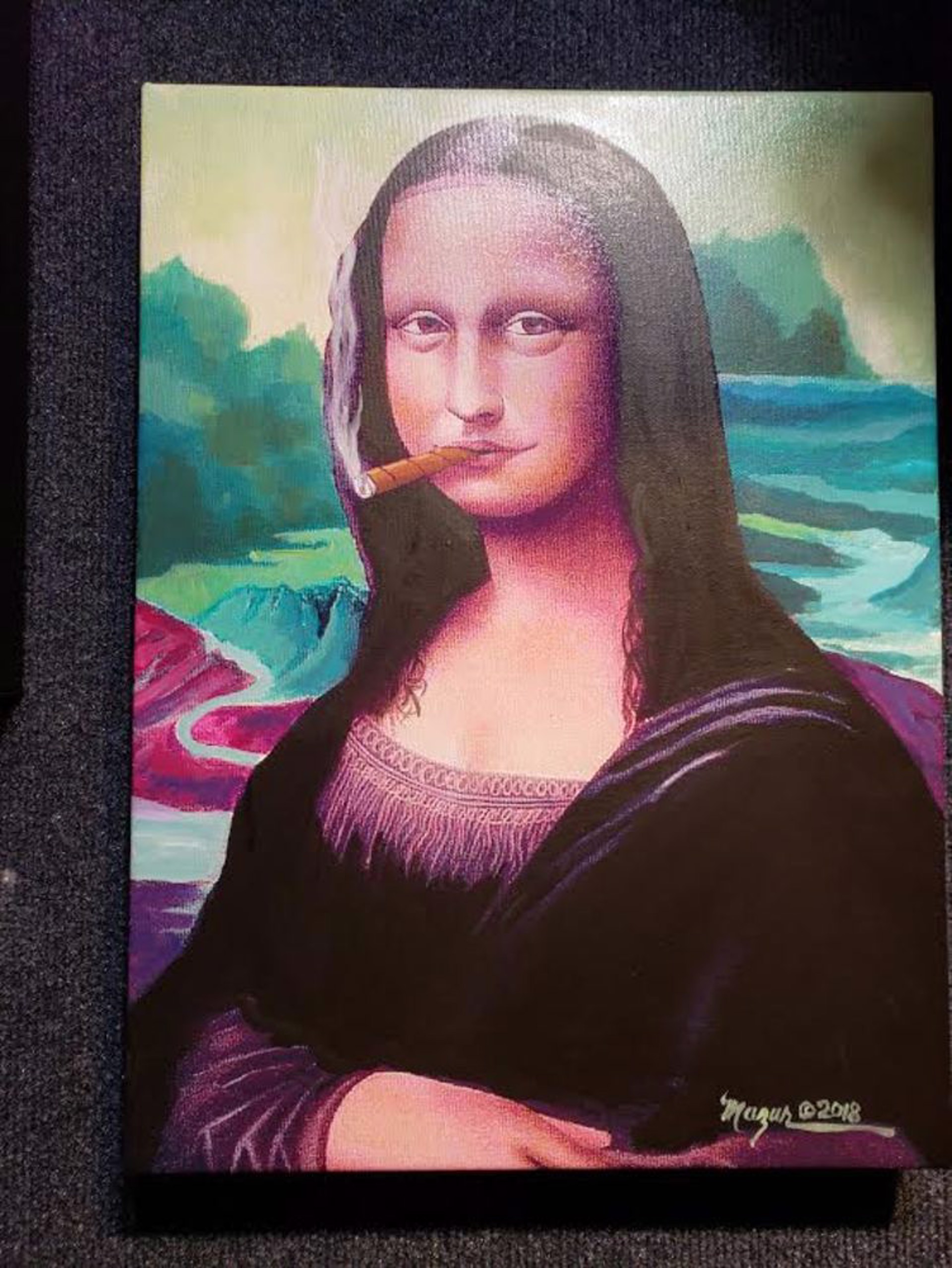 Mona Lisa Smoking by Ruby Mazur