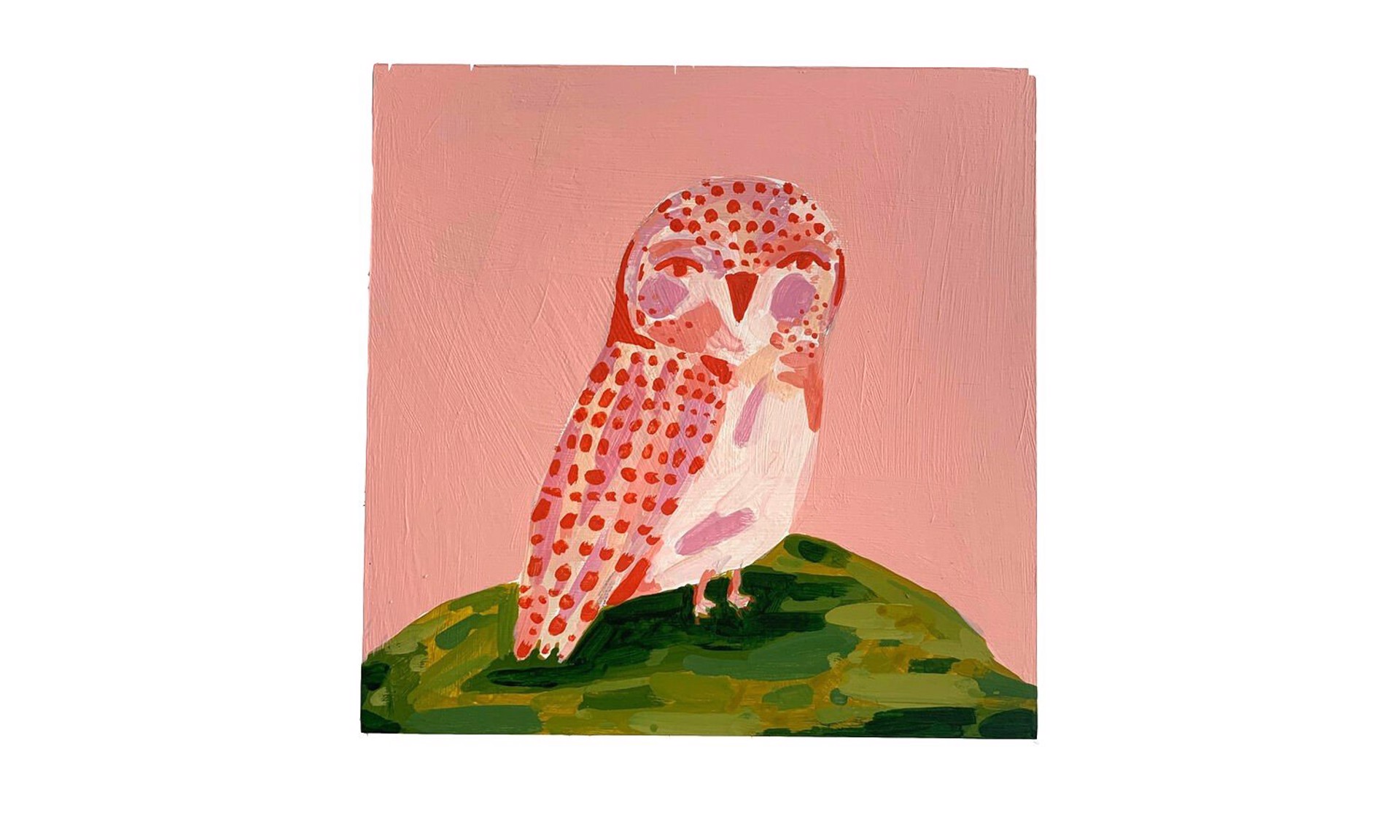 Pink Owl by ELIZABETH GRAEBER